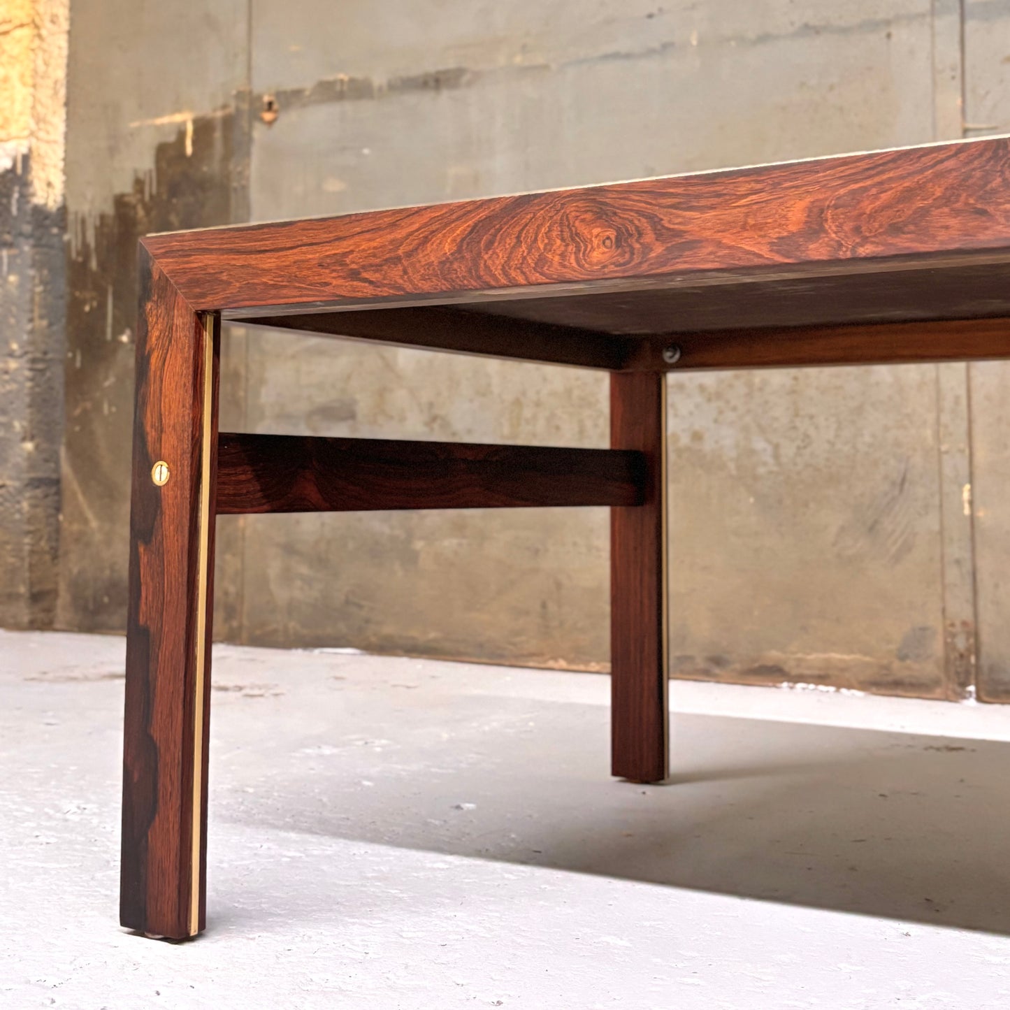 Vintage Danish Rosewood Coffee Table by Illum Wikkelso for CFC Silkeborg
