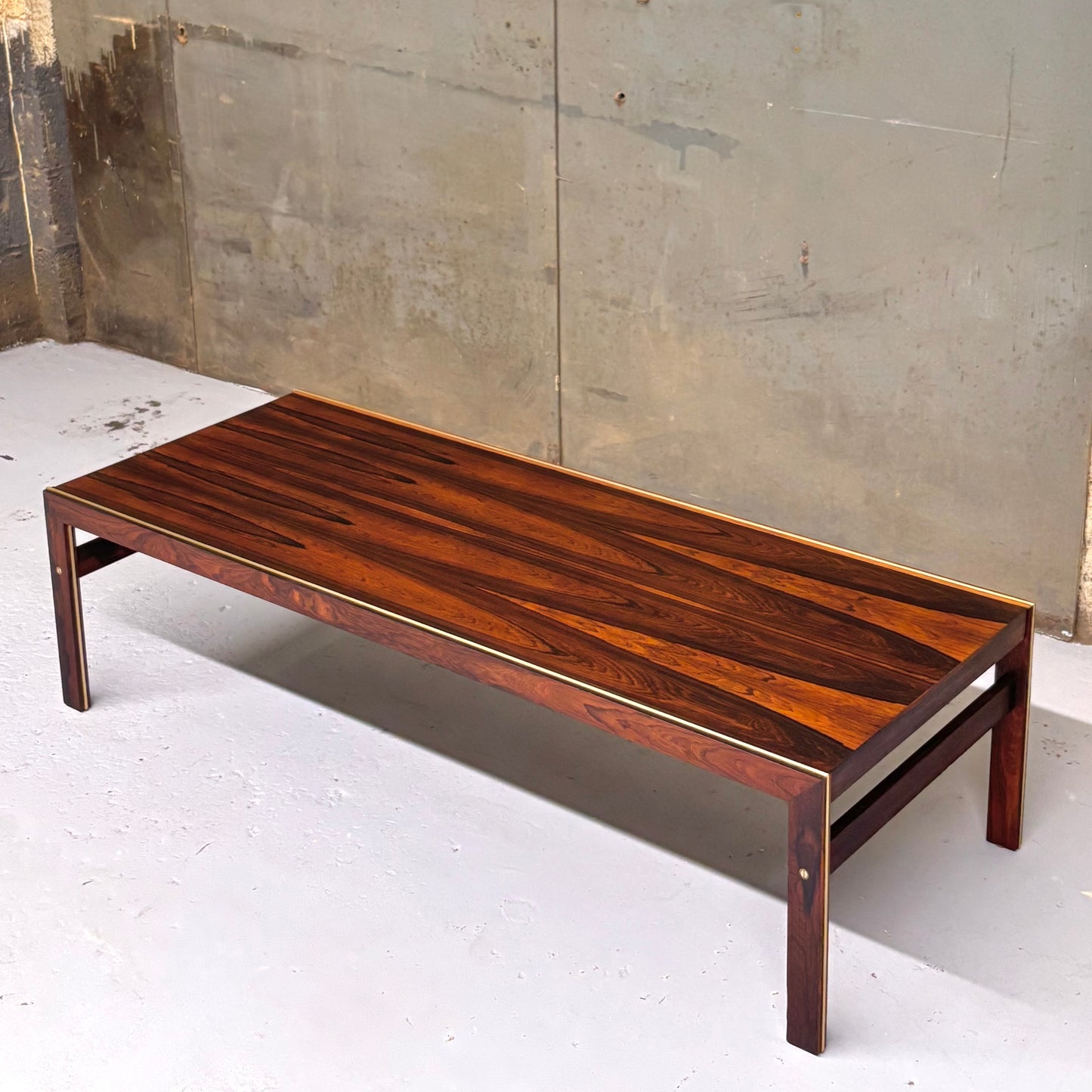 Vintage Danish Rosewood Coffee Table by Illum Wikkelso for CFC Silkeborg