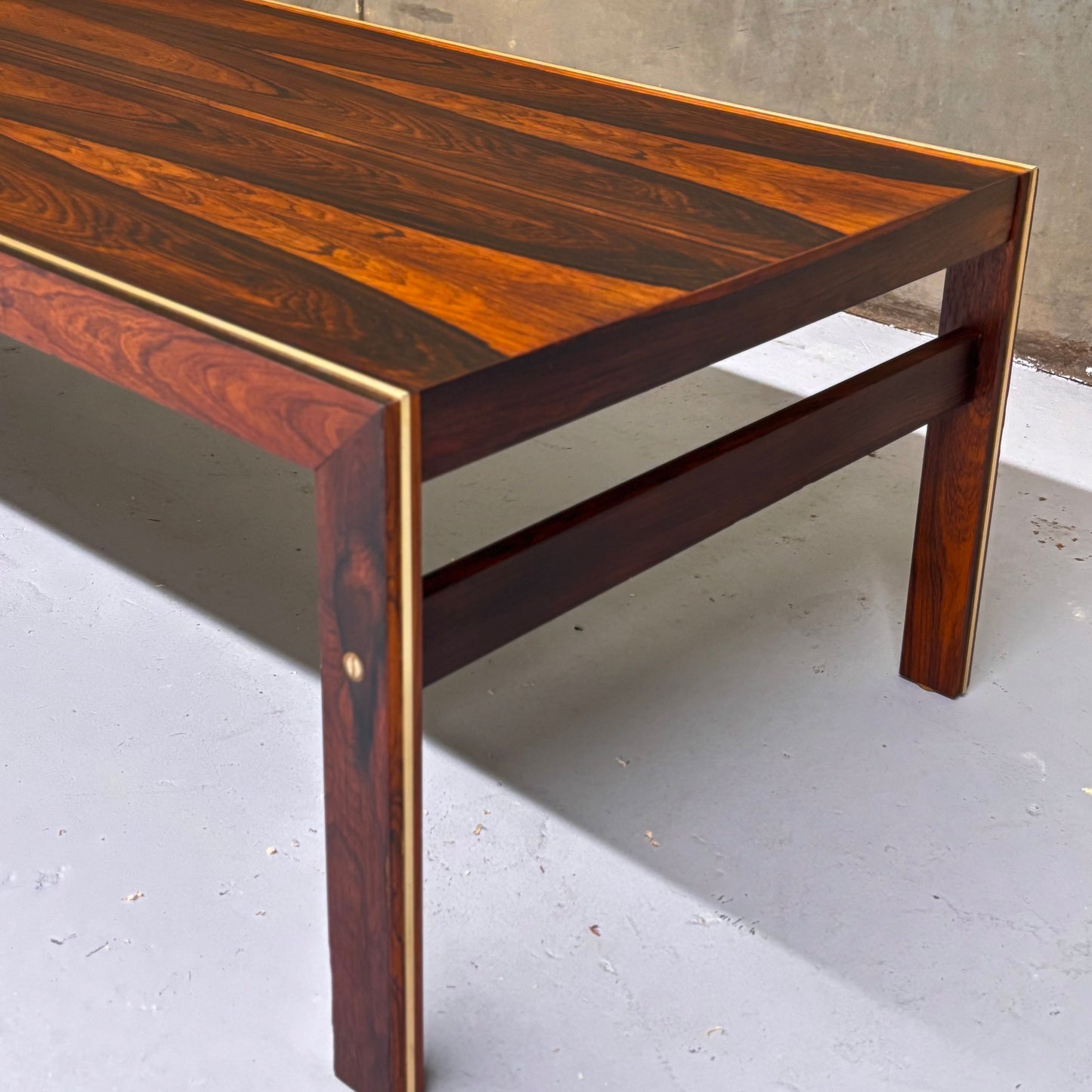 Vintage Danish Rosewood Coffee Table by Illum Wikkelso for CFC Silkeborg