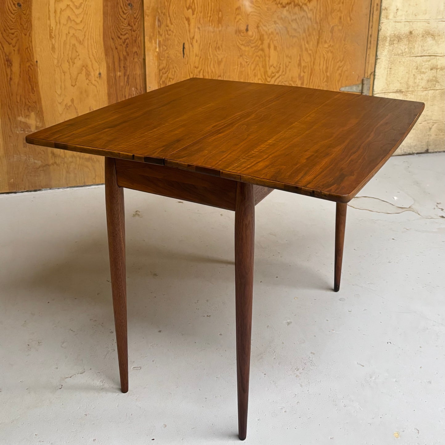 Vintage MCM Walnut Expanding Table by Mersman