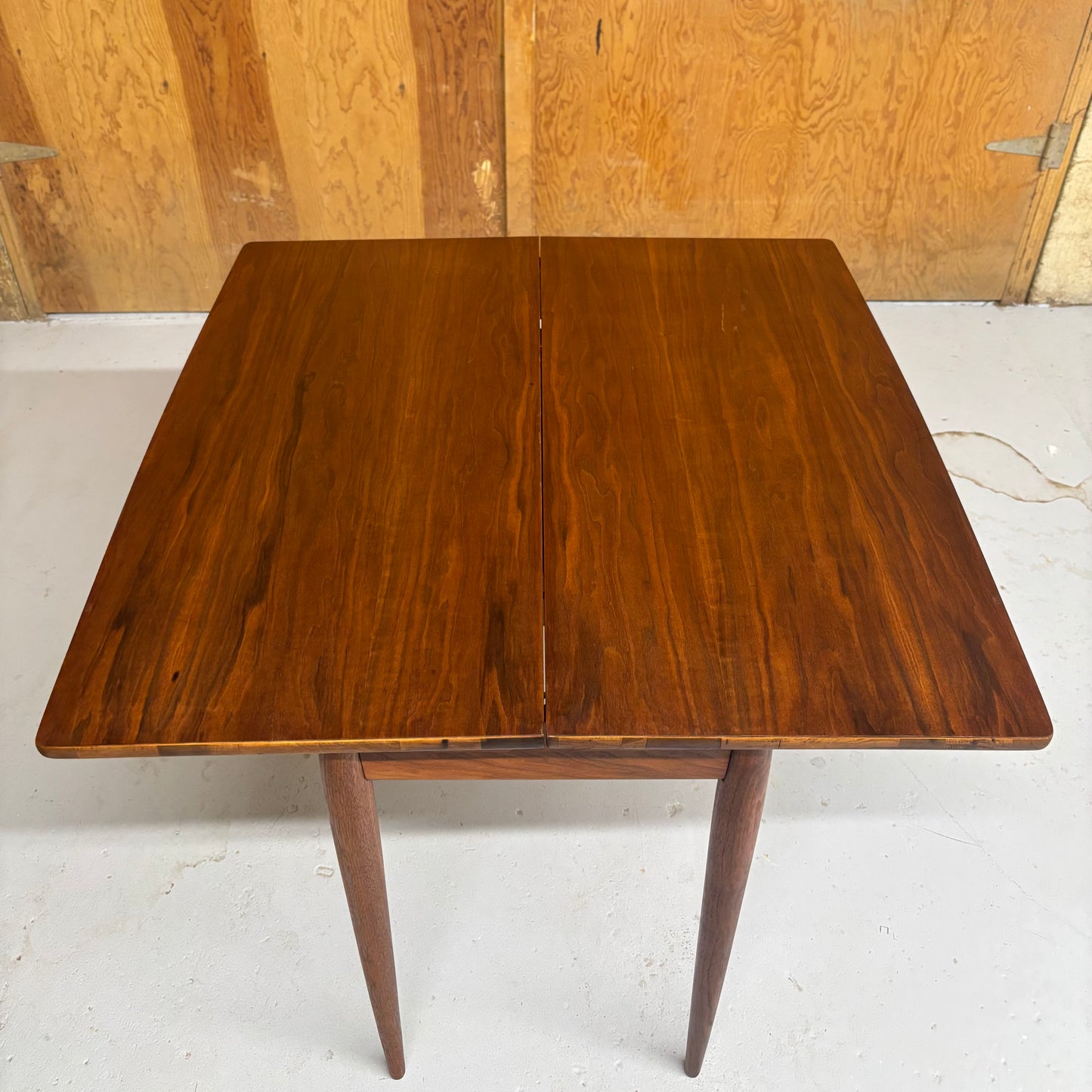 Vintage MCM Walnut Expanding Table by Mersman