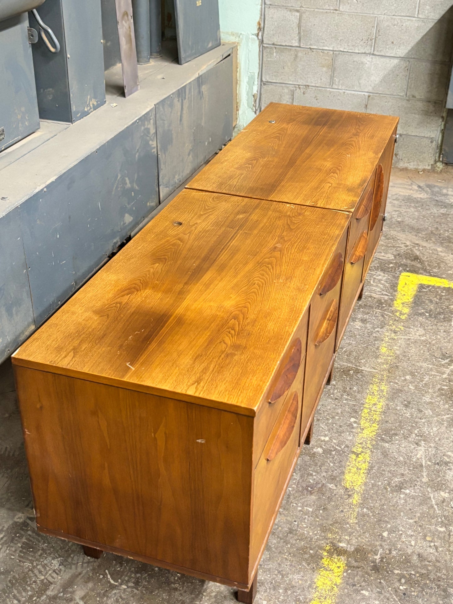 Vintage Walnut Cabinets by B.L. Marble