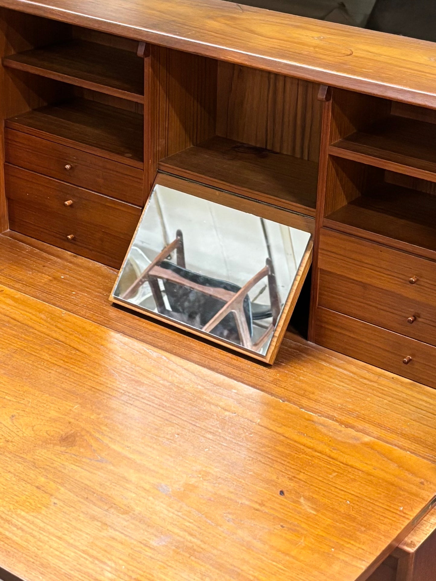 Danish Modern Teak Secretary Desk by Ib Kofod Larsen