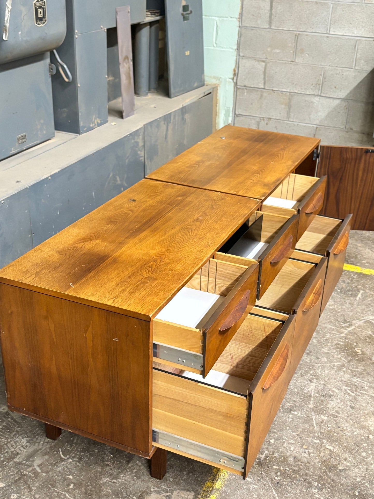 Vintage Walnut Cabinets by B.L. Marble