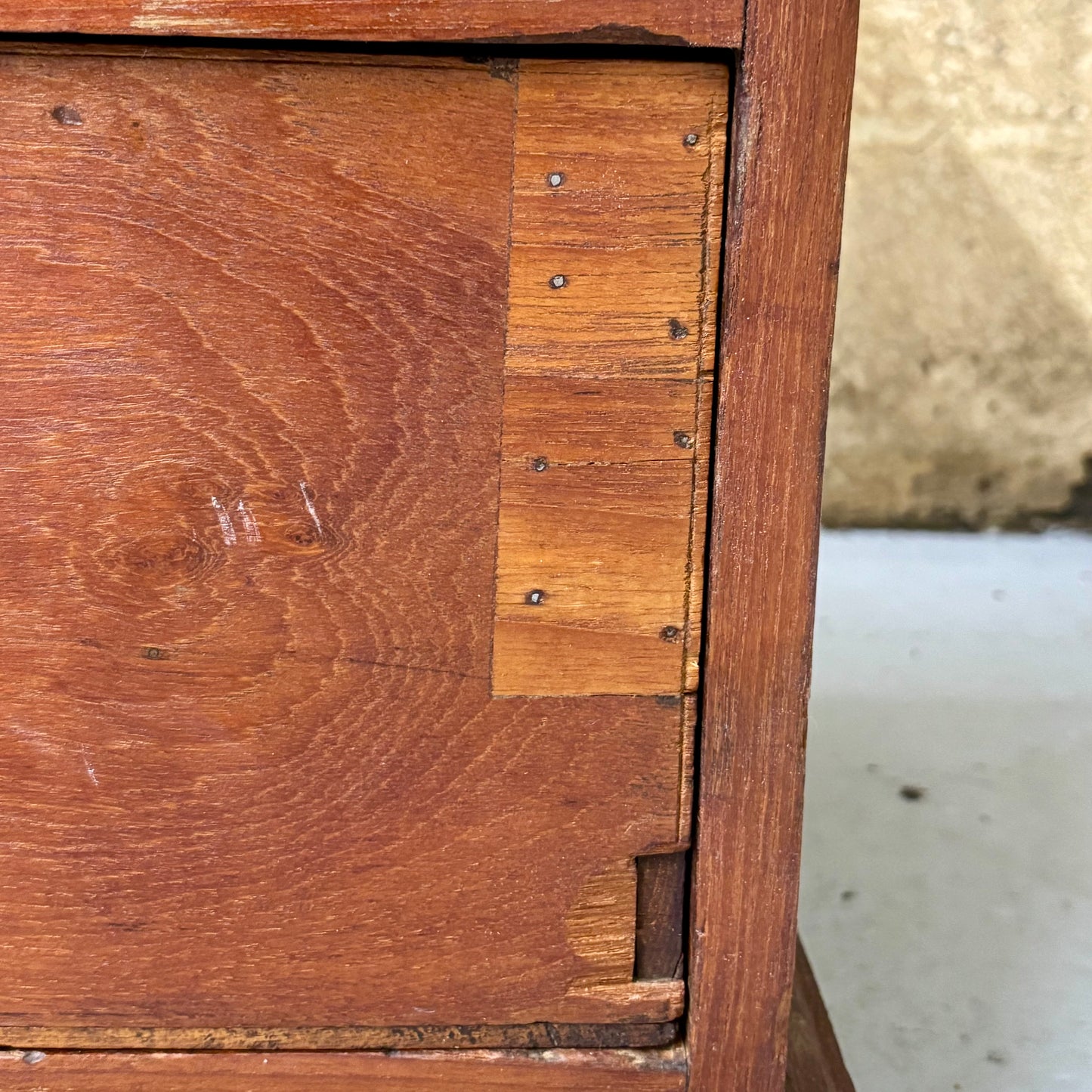 Antique 19th Century Teak & Brass Campaign Chest