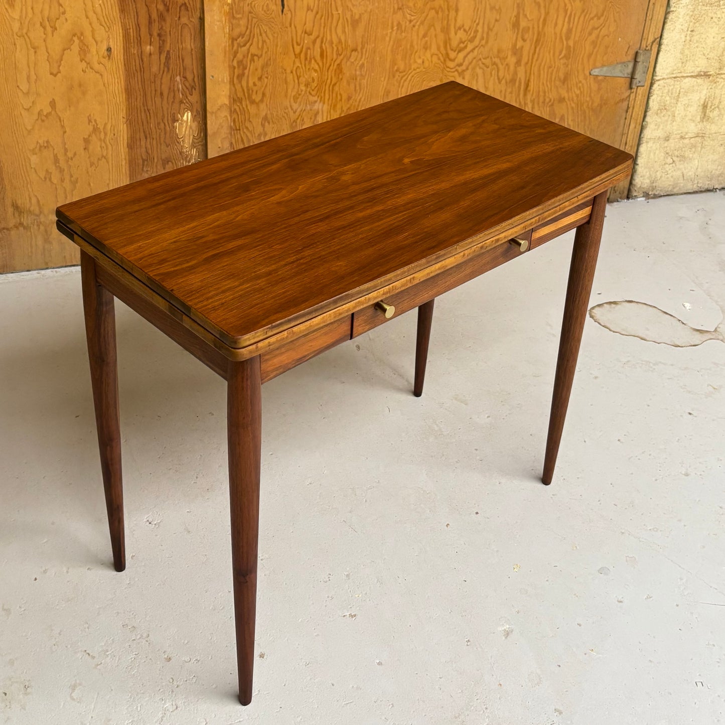 Vintage MCM Walnut Expanding Table by Mersman
