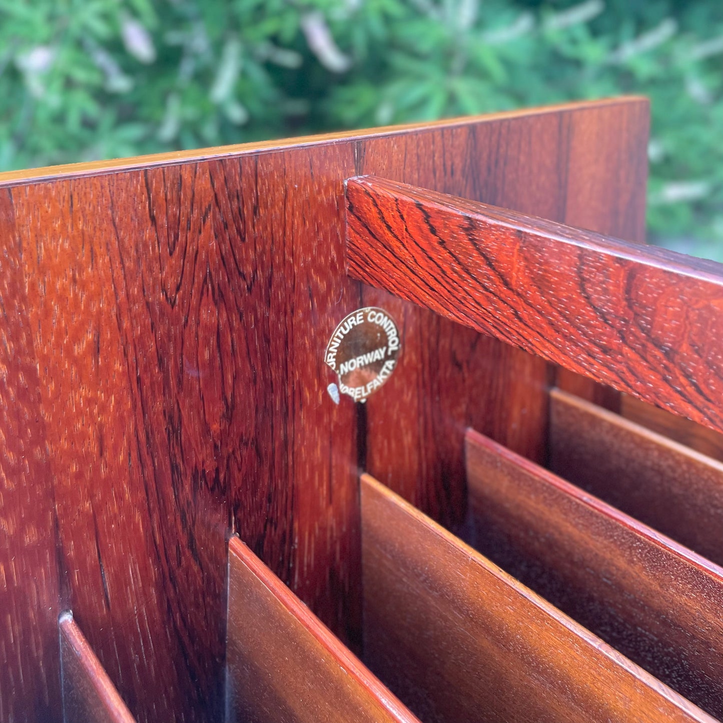 Scandinavian MCM Rosewood Magazine/LP Caddy