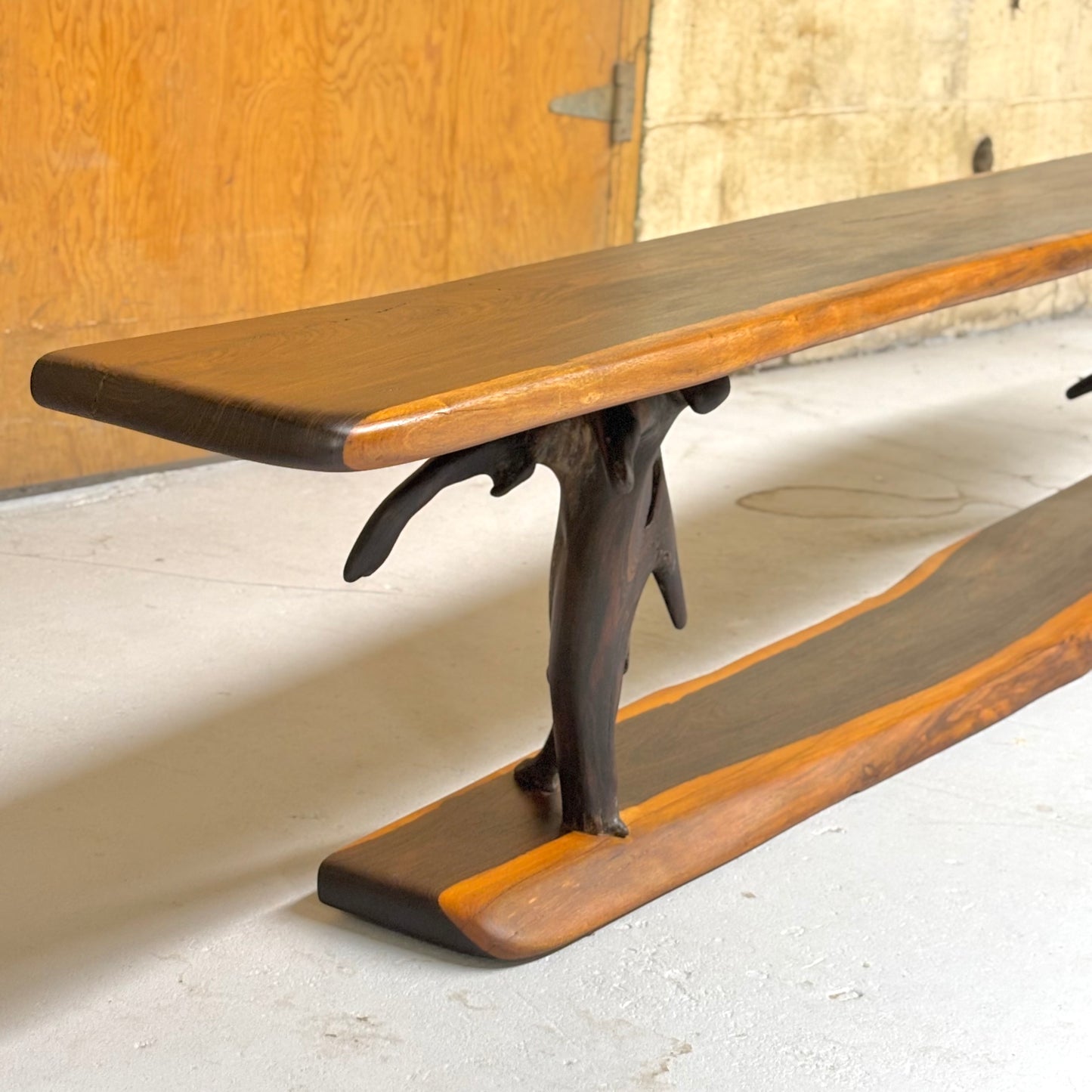 Vintage Studio Craft Ironwood Live Edge Bench