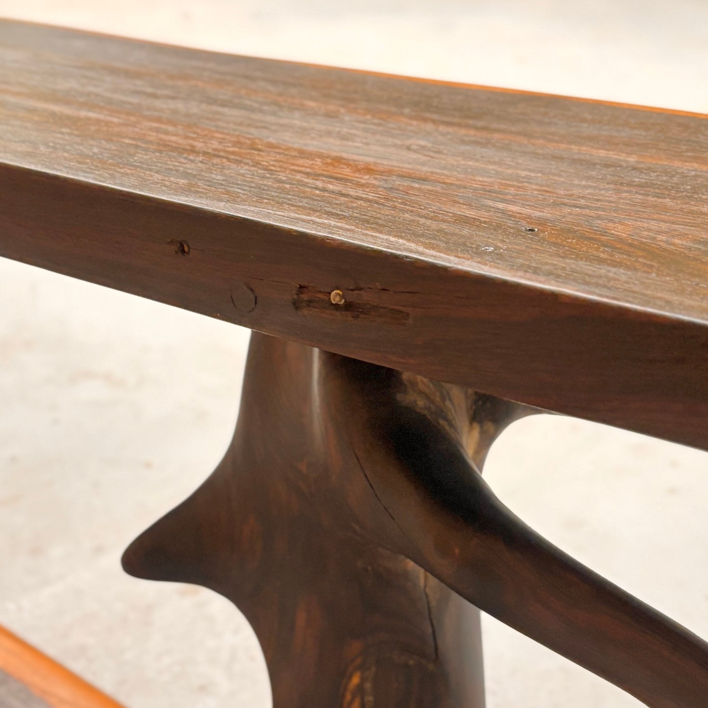 Vintage Studio Craft Ironwood Live Edge Bench