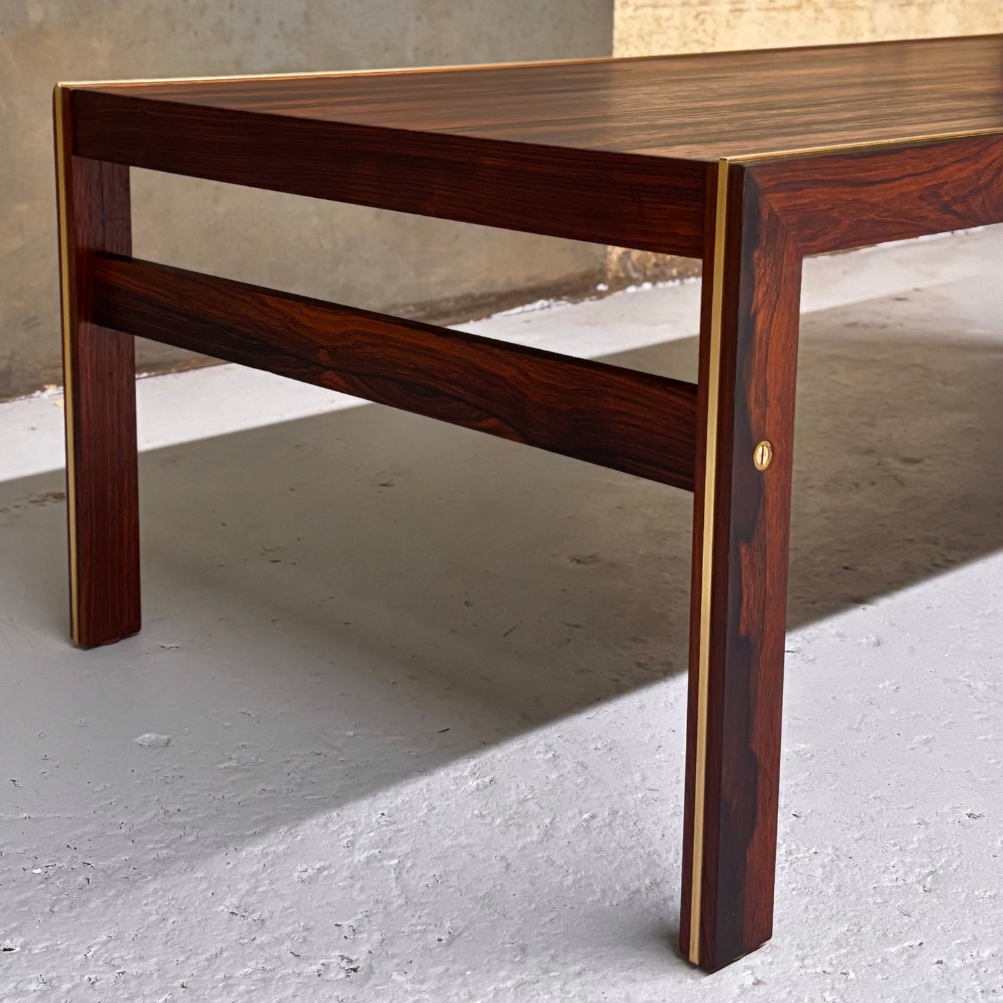 Vintage Danish Rosewood Coffee Table by Illum Wikkelso for CFC Silkeborg