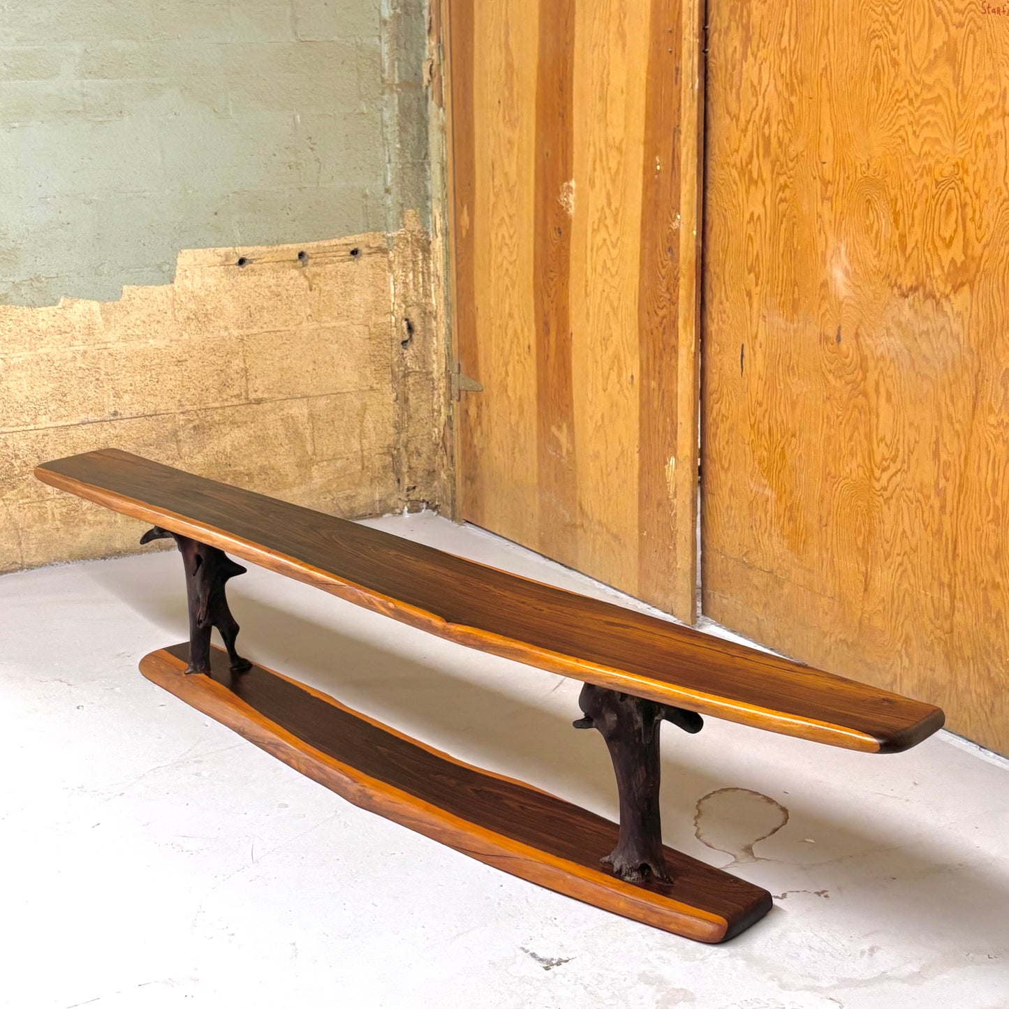 Vintage Studio Craft Ironwood Live Edge Bench