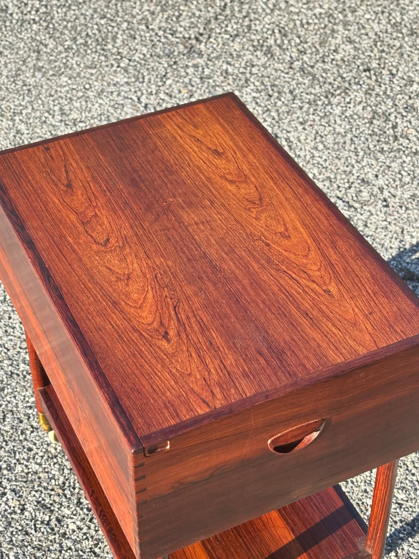 Danish Modern Rosewood Faltware Cabinet