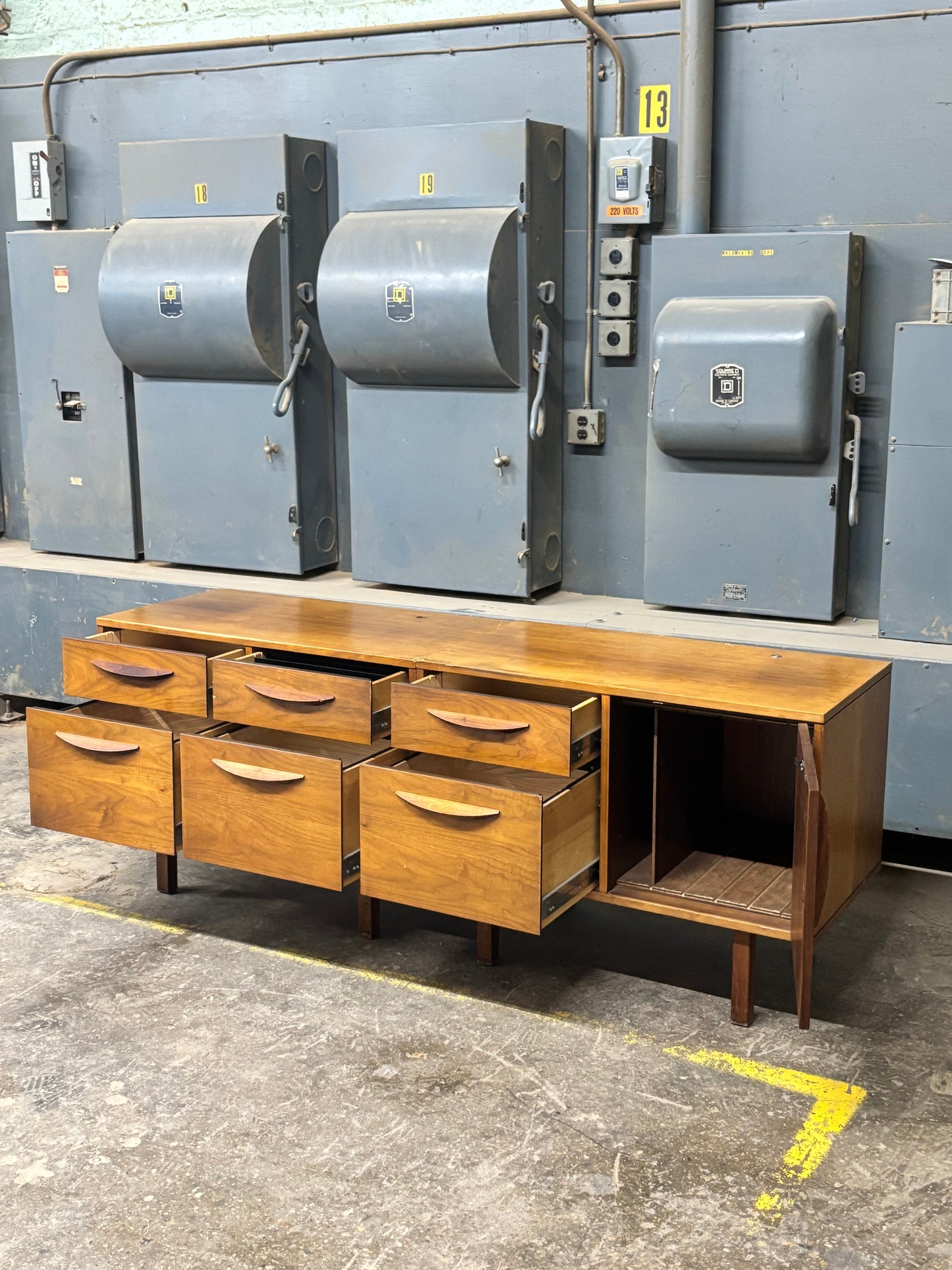 Vintage Walnut Cabinets by B.L. Marble