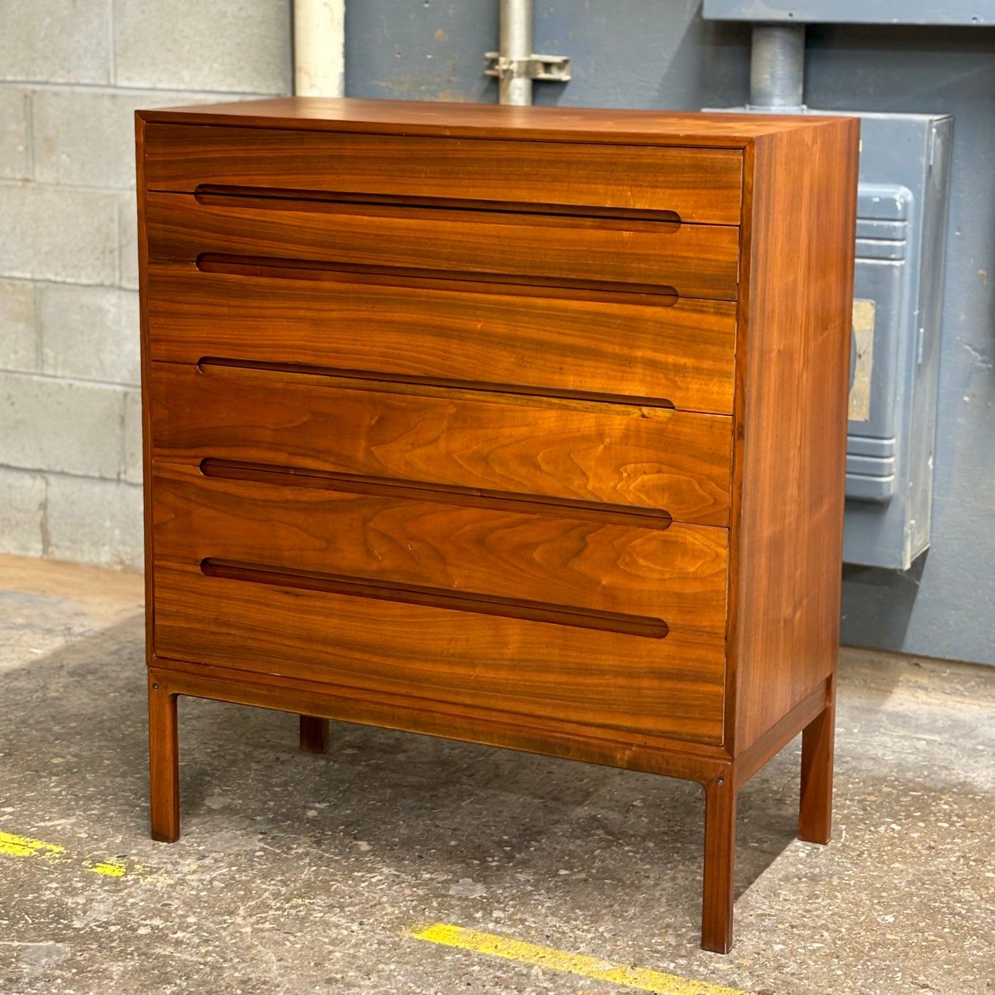 Vintage Danish MCM Walnut Highboy Dresser by Arne Wahl Iversen for Vinde Mobelfabrik