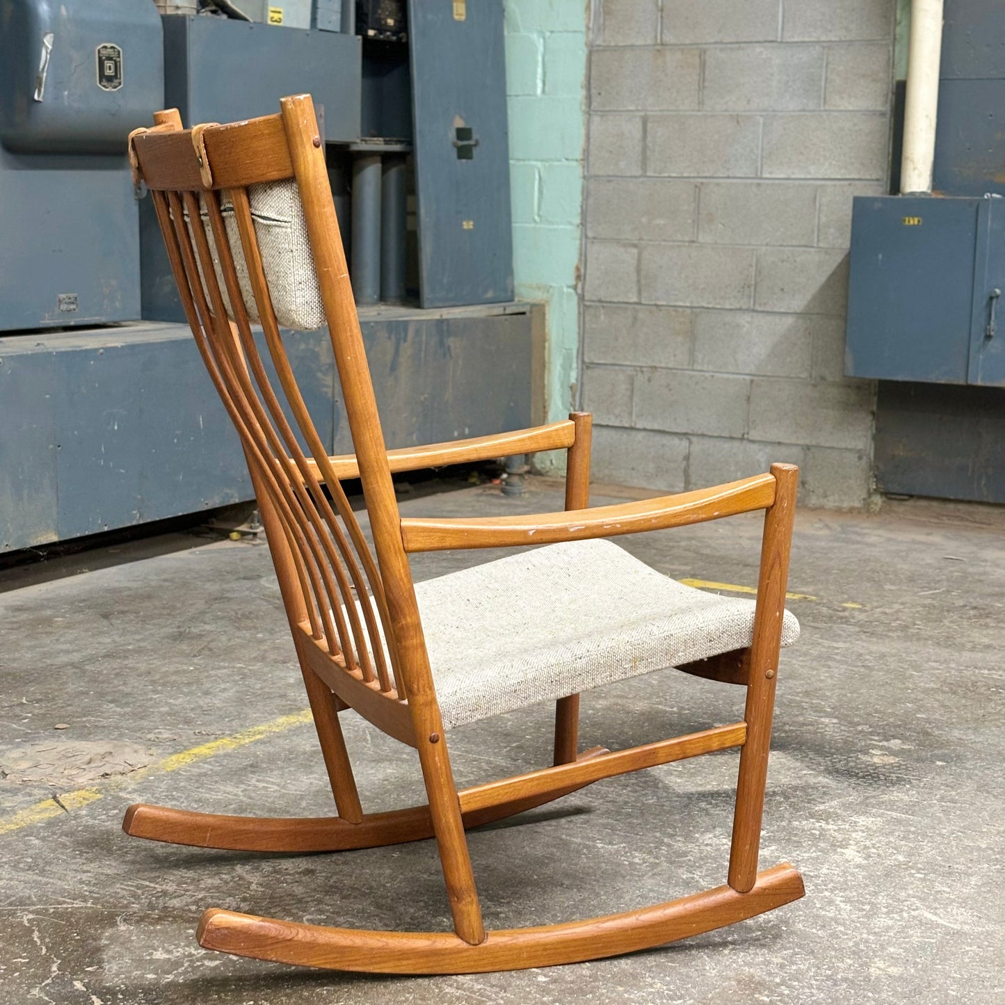 Danish Modern Teak Rocking Chair by Hans Wegner for Tarm Støle Møbelfabrik