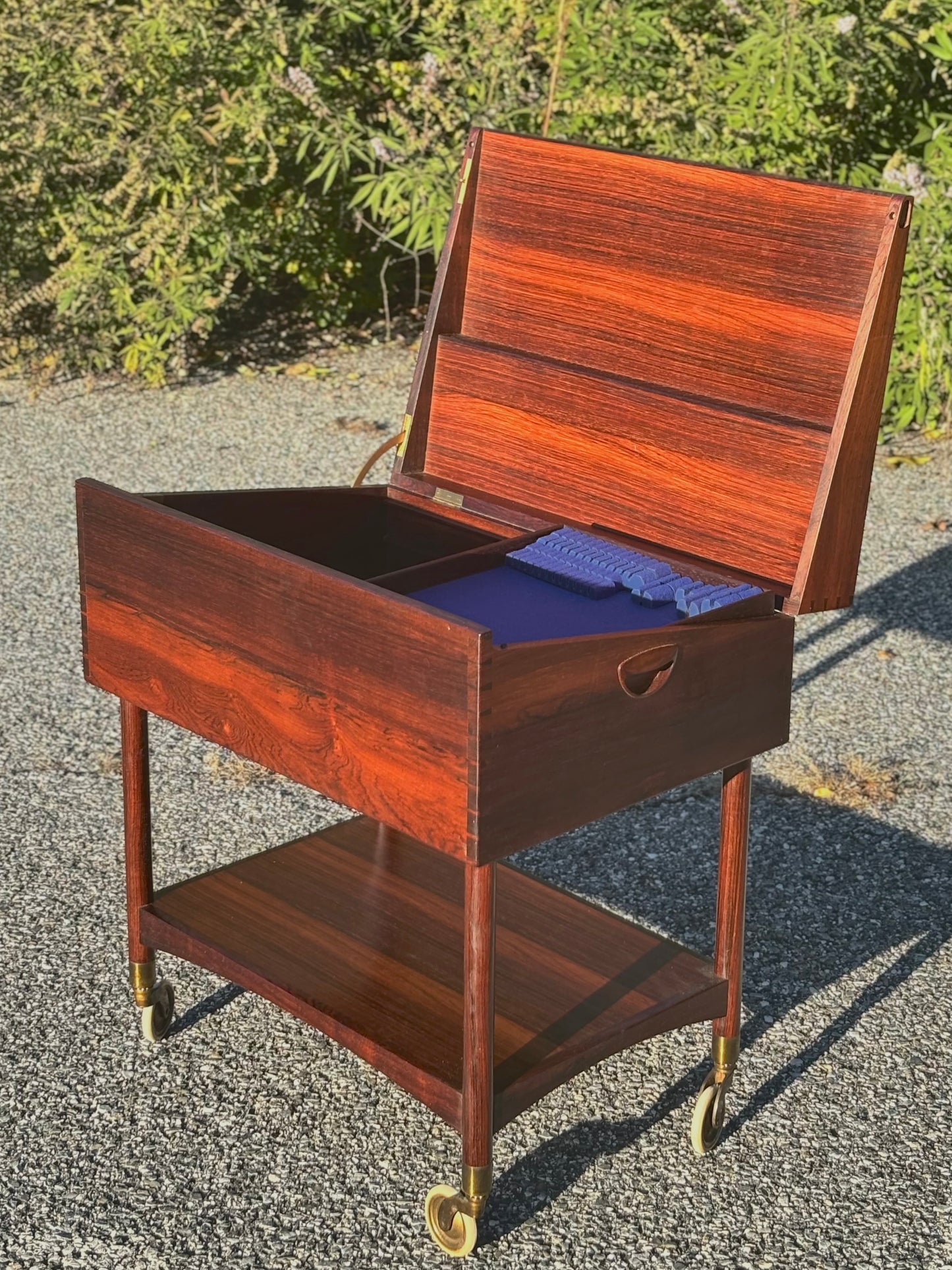 Danish Modern Rosewood Faltware Cabinet