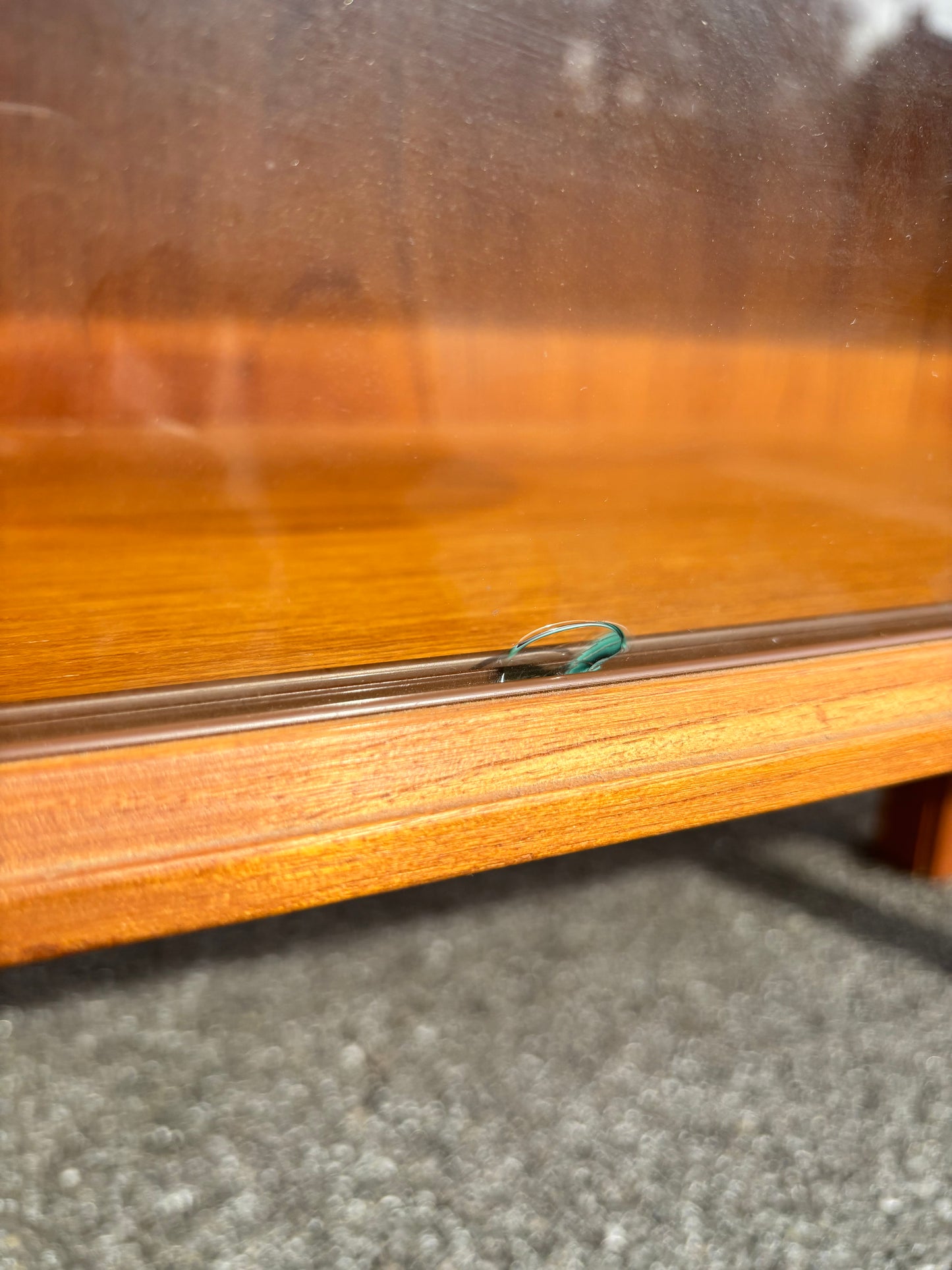 Danish Modern Teak Tambour Credenza by Svend Aage Larsen for Faarup Møbelfabrik