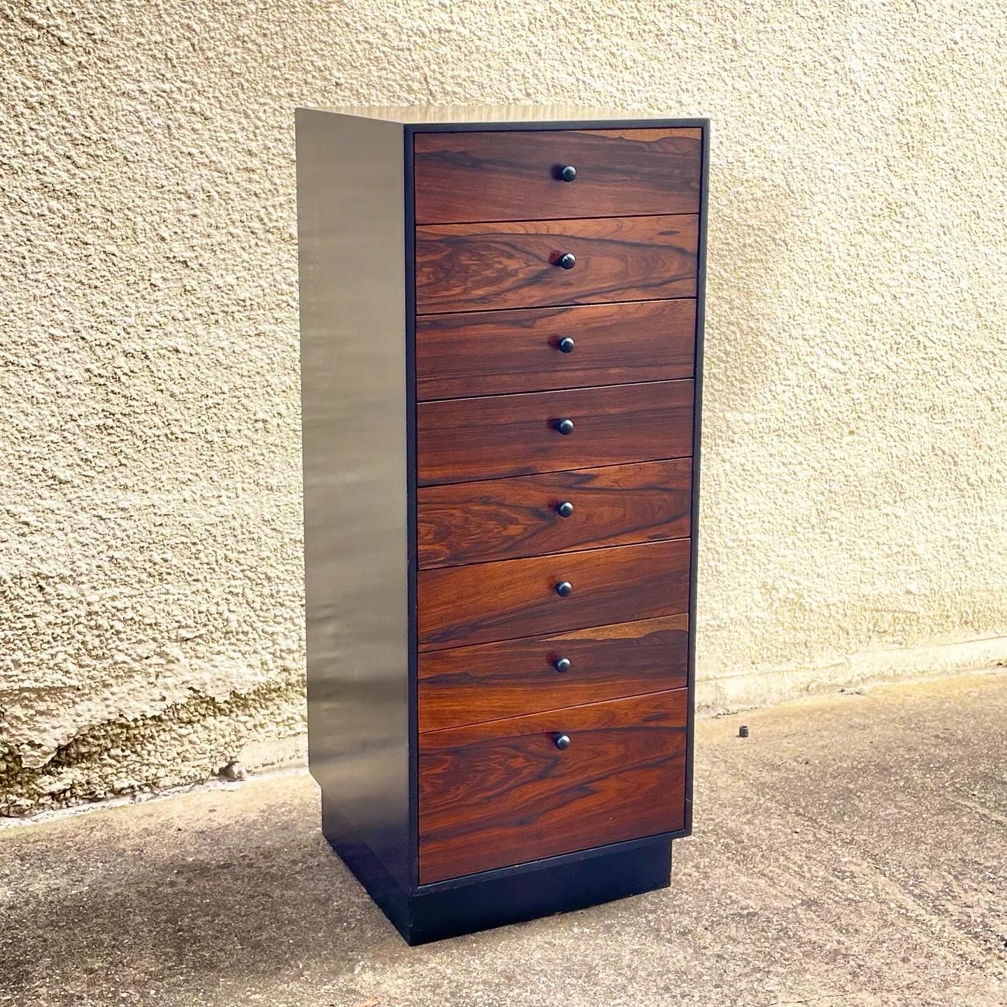 Palisander Rosewood & Black Lacquered Chest