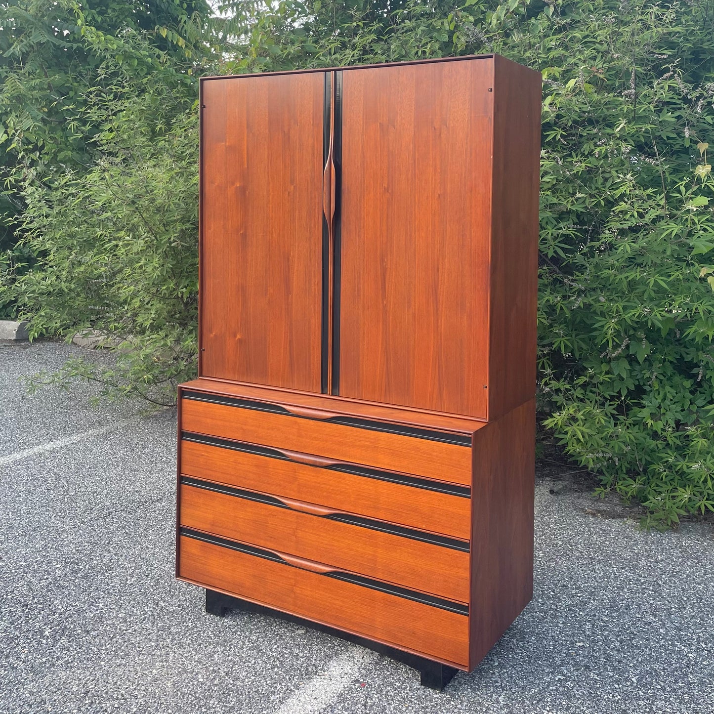 Vintage Mid-Century Modern Walnut Armoire by John Kapel for Glenn of California