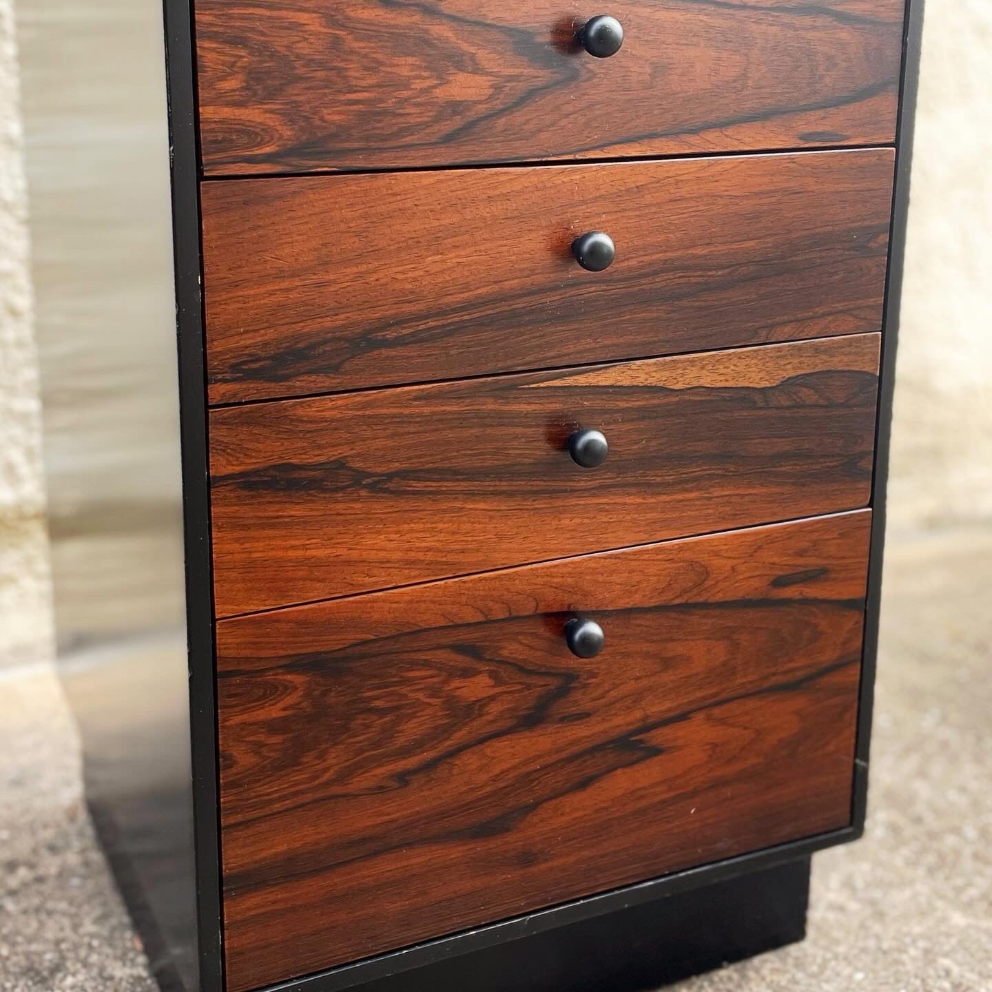 Palisander Rosewood & Black Lacquered Chest