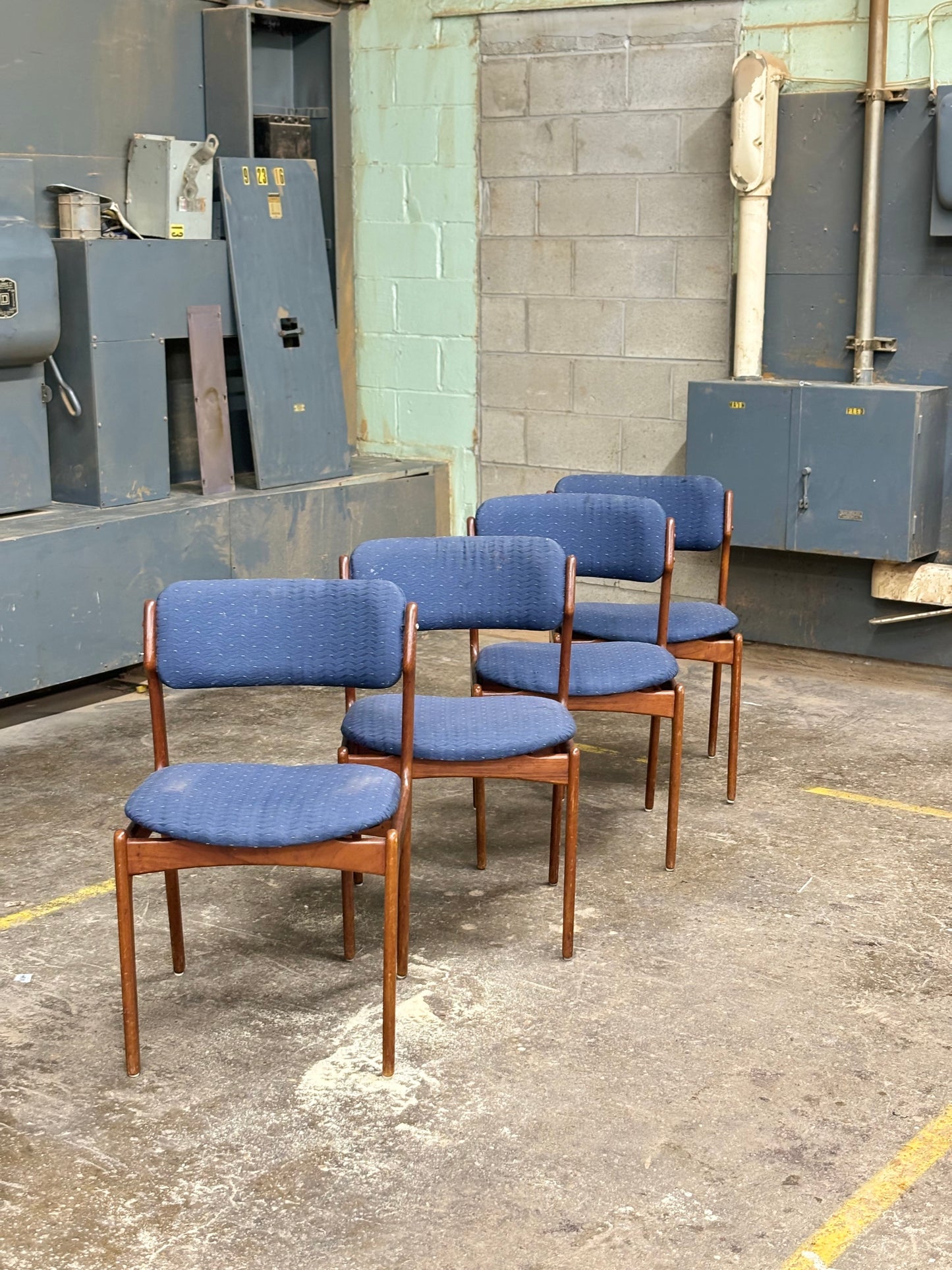 Vintage Danish MCM Model 49 Dining Chairs by Erik Buch for OD Møbler