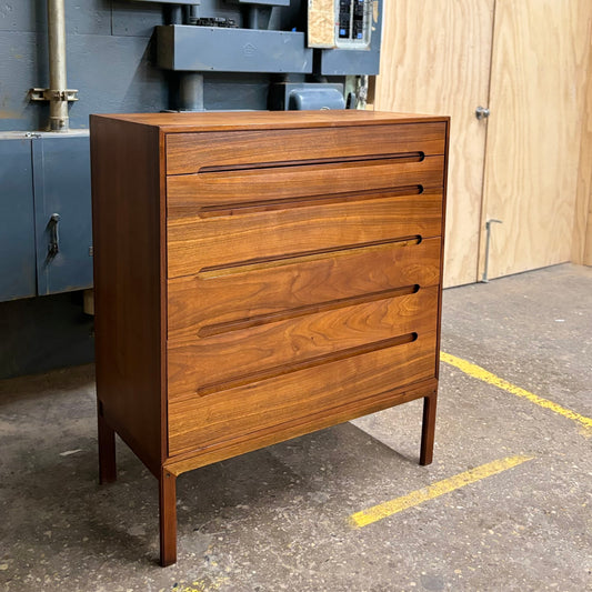 Vintage Danish MCM Walnut Highboy Dresser by Arne Wahl Iversen for Vinde Mobelfabrik