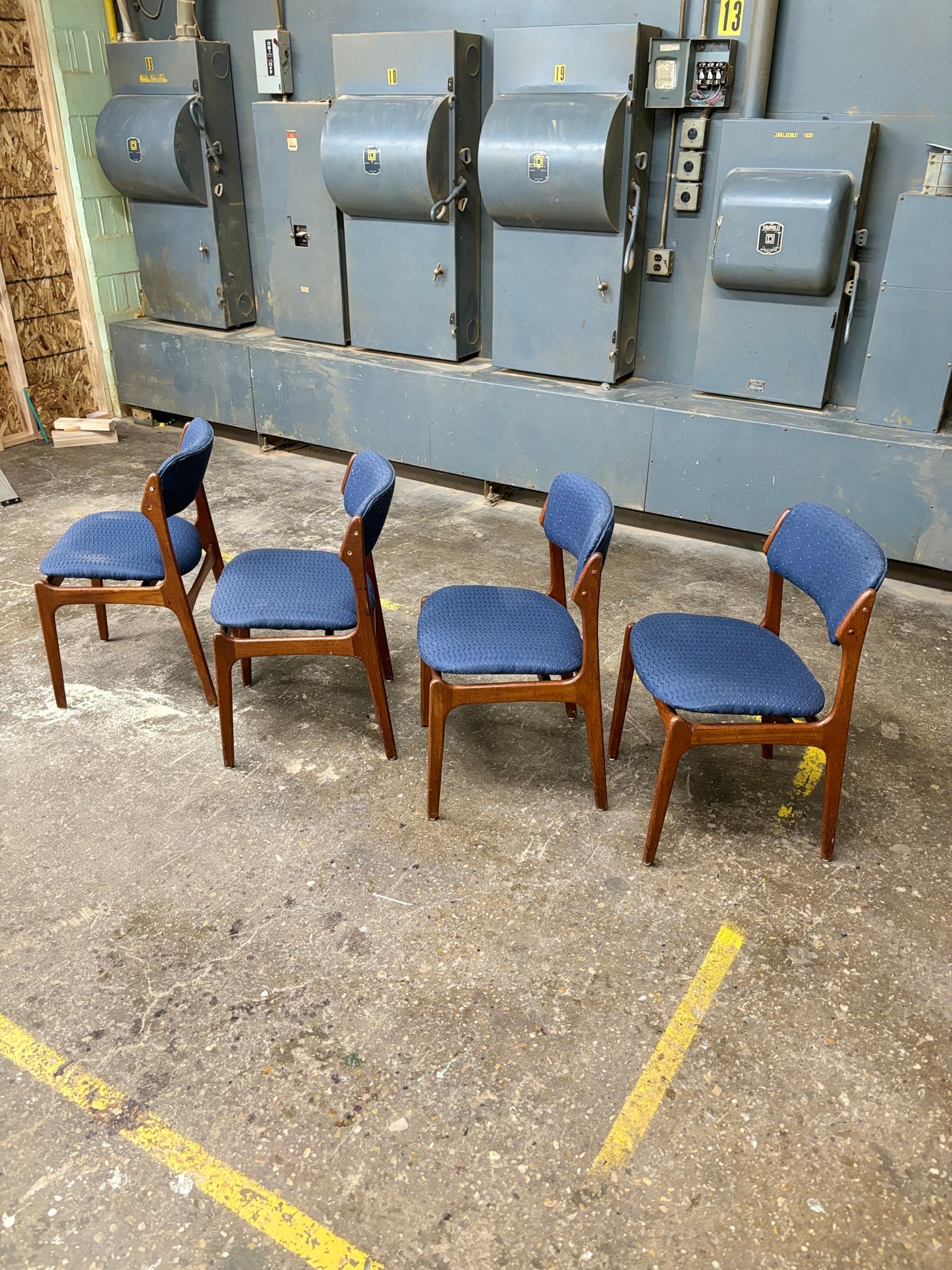 Vintage Danish MCM Model 49 Dining Chairs by Erik Buch for OD Møbler