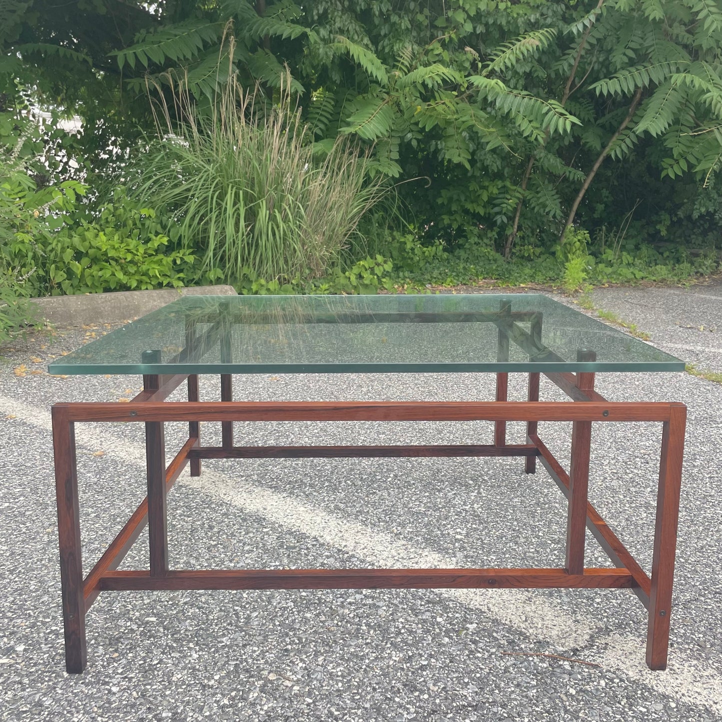 Danish Modern Rosewood & Glass Coffee Table by Henning Nørgaard for Komfort of Denmark, 1960s