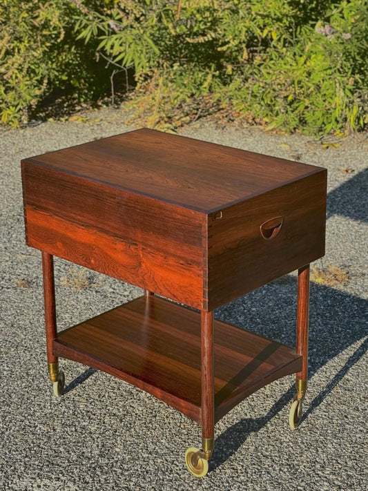 Danish Modern Rosewood Faltware Cabinet