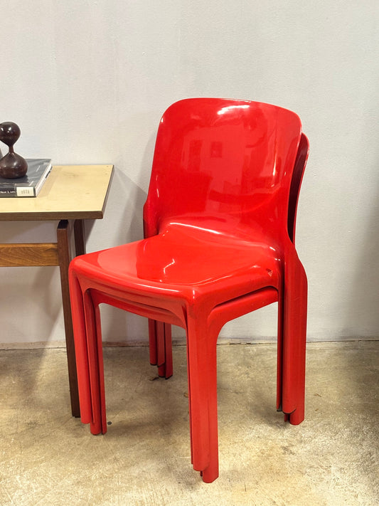 ‘Selene’ Stacking Chairs by Vico Magistretti for Artemide