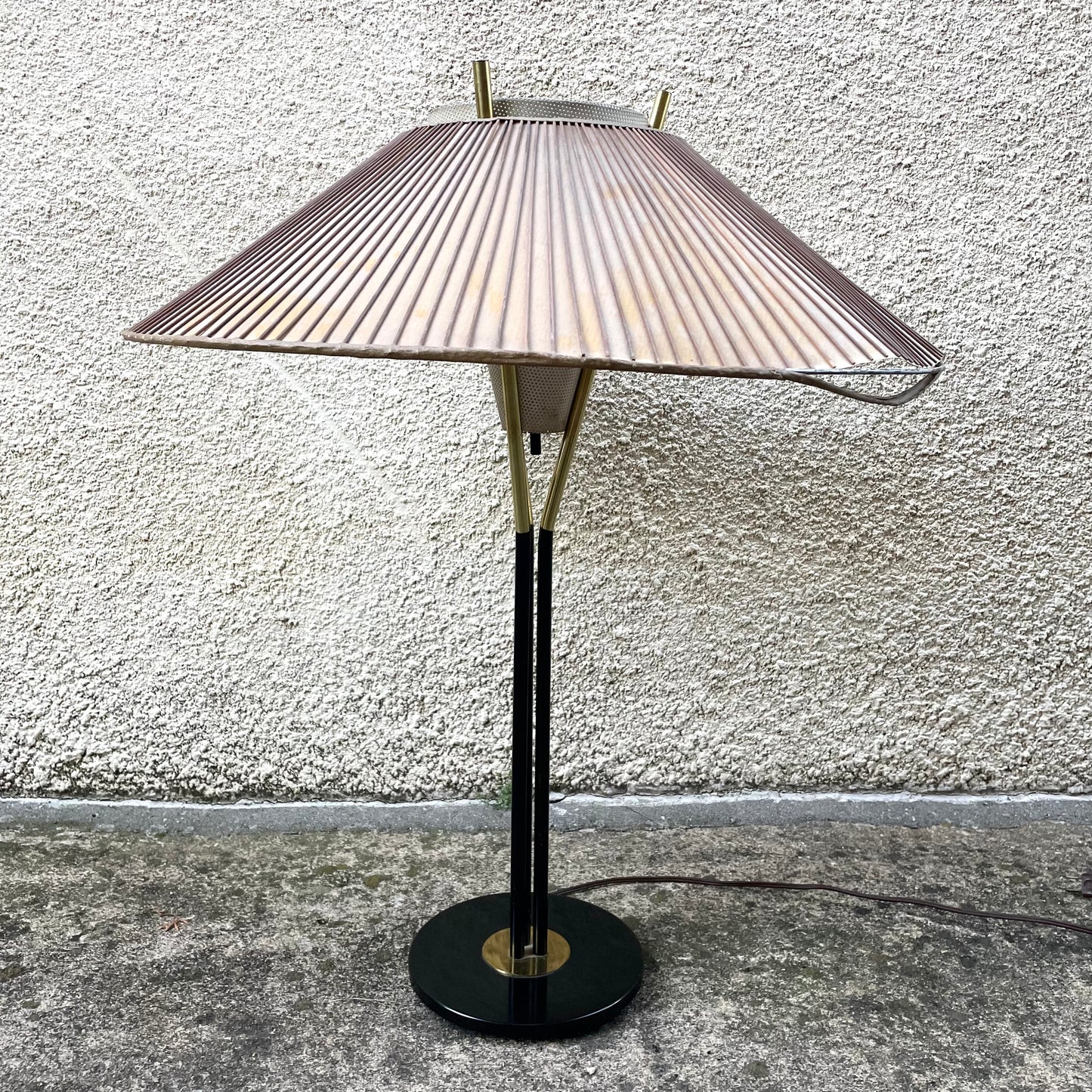 Vintage Enameled Brass Tripod Lamp by Gerald Thurston for Lightolier