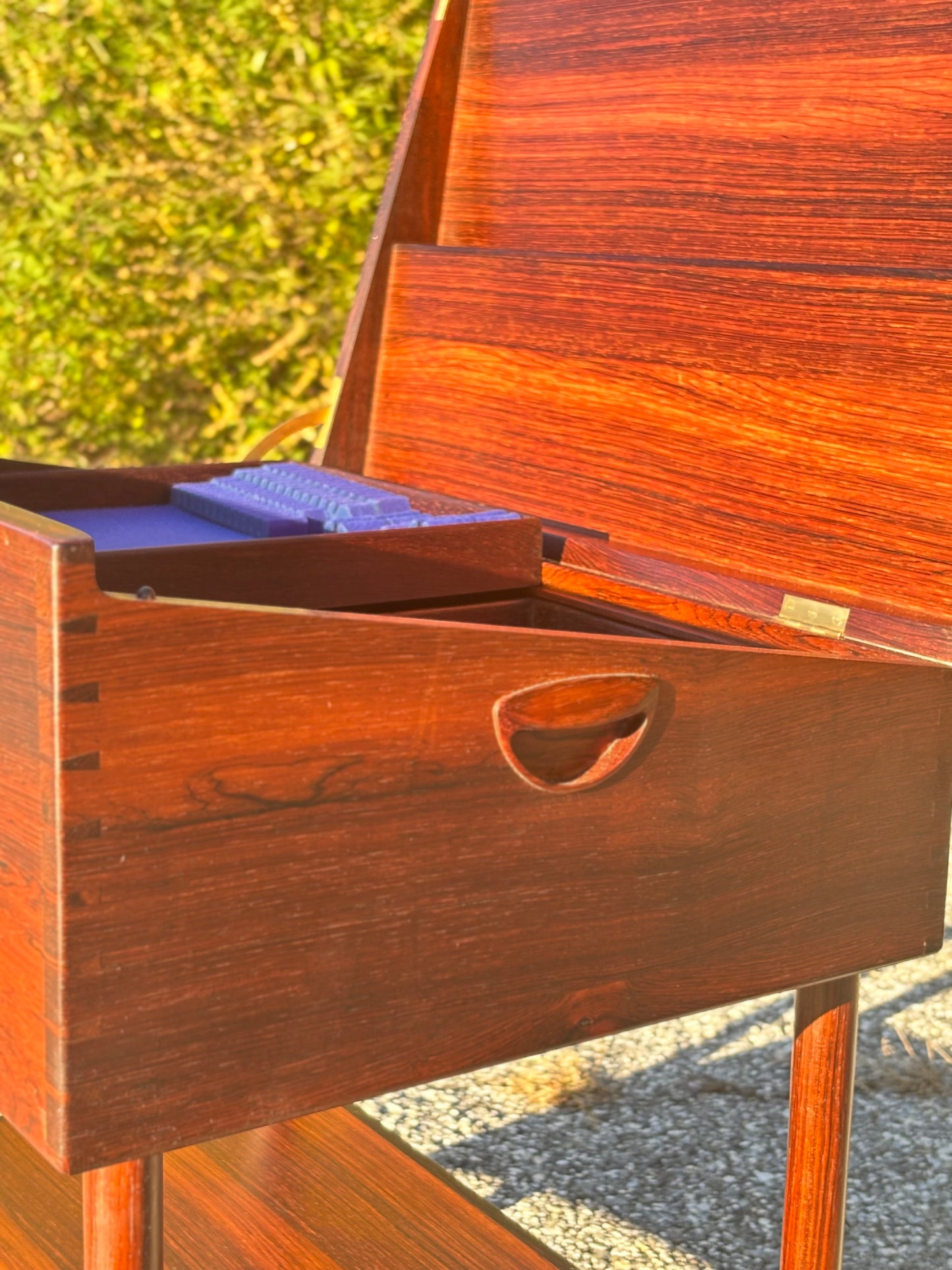 Danish Modern Rosewood Faltware Cabinet