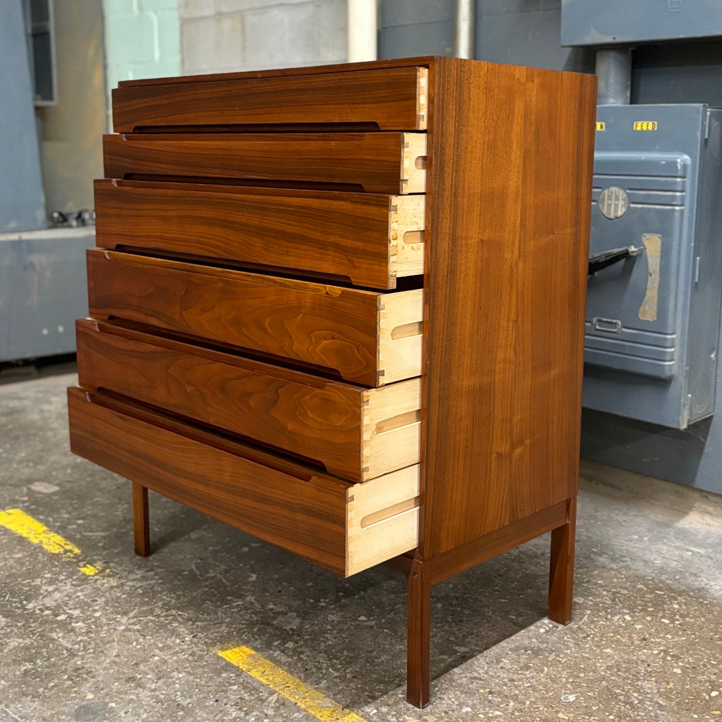 Vintage Danish MCM Walnut Highboy Dresser by Arne Wahl Iversen for Vinde Mobelfabrik