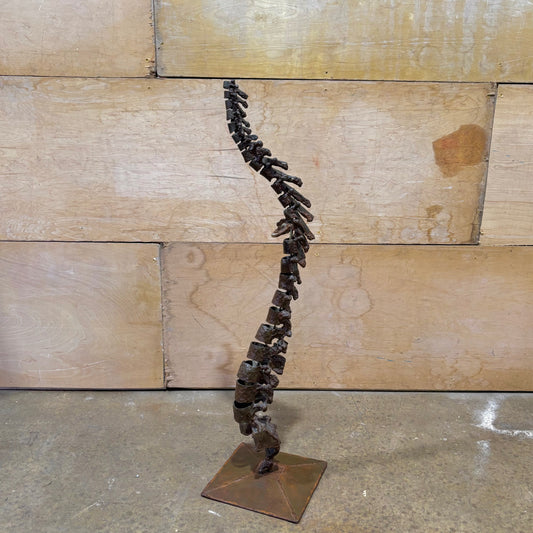 Welded Steel Anatomical Spine Sculpture by Jason Ferguson