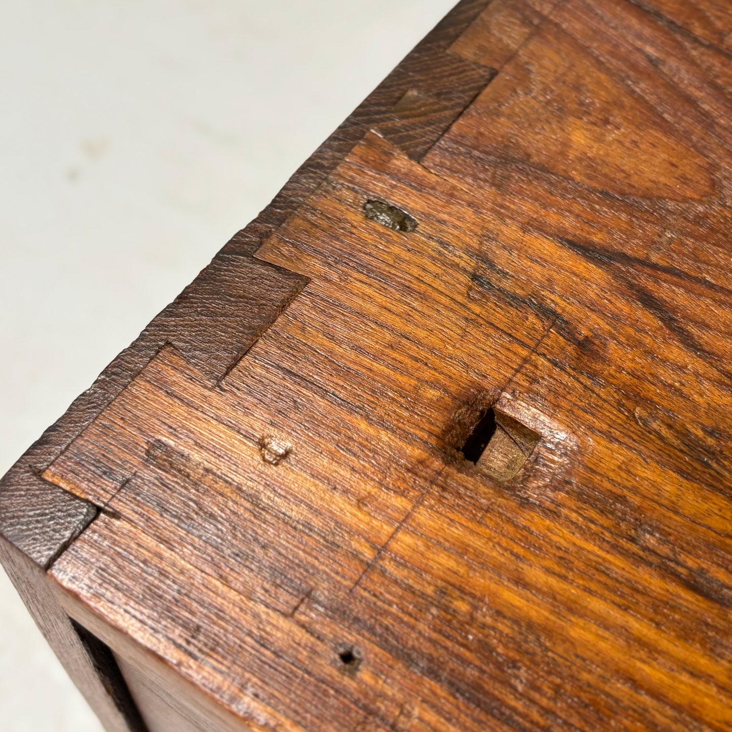 Antique 19th Century Teak & Brass Campaign Chest