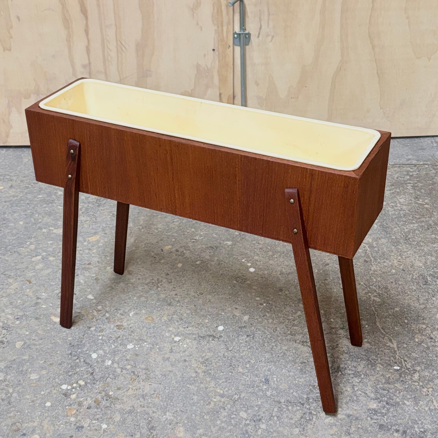 Vintage Danish Mid Century Teak Planter Box