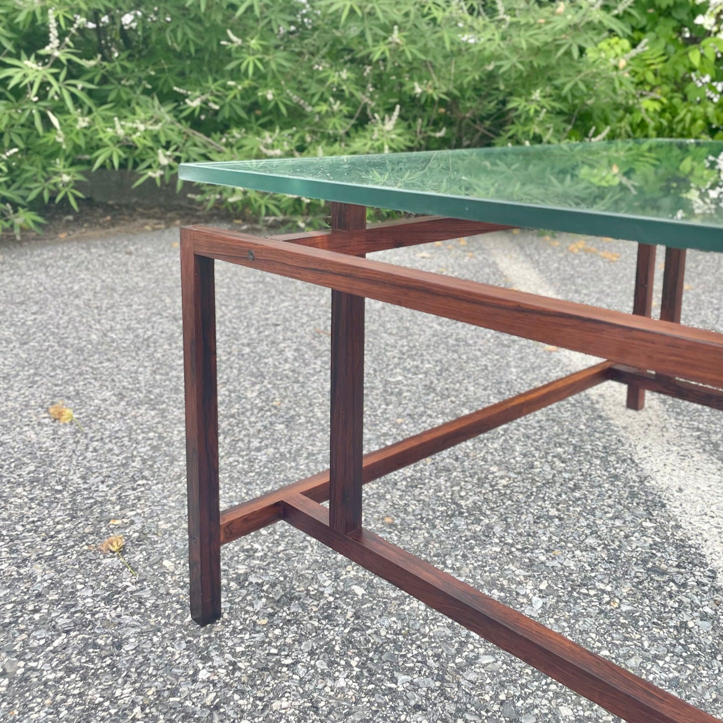 Danish Modern Rosewood & Glass Coffee Table by Henning Nørgaard for Komfort of Denmark, 1960s