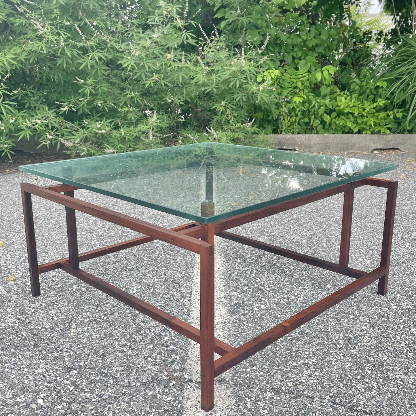 Danish Modern Rosewood & Glass Coffee Table by Henning Nørgaard for Komfort of Denmark, 1960s