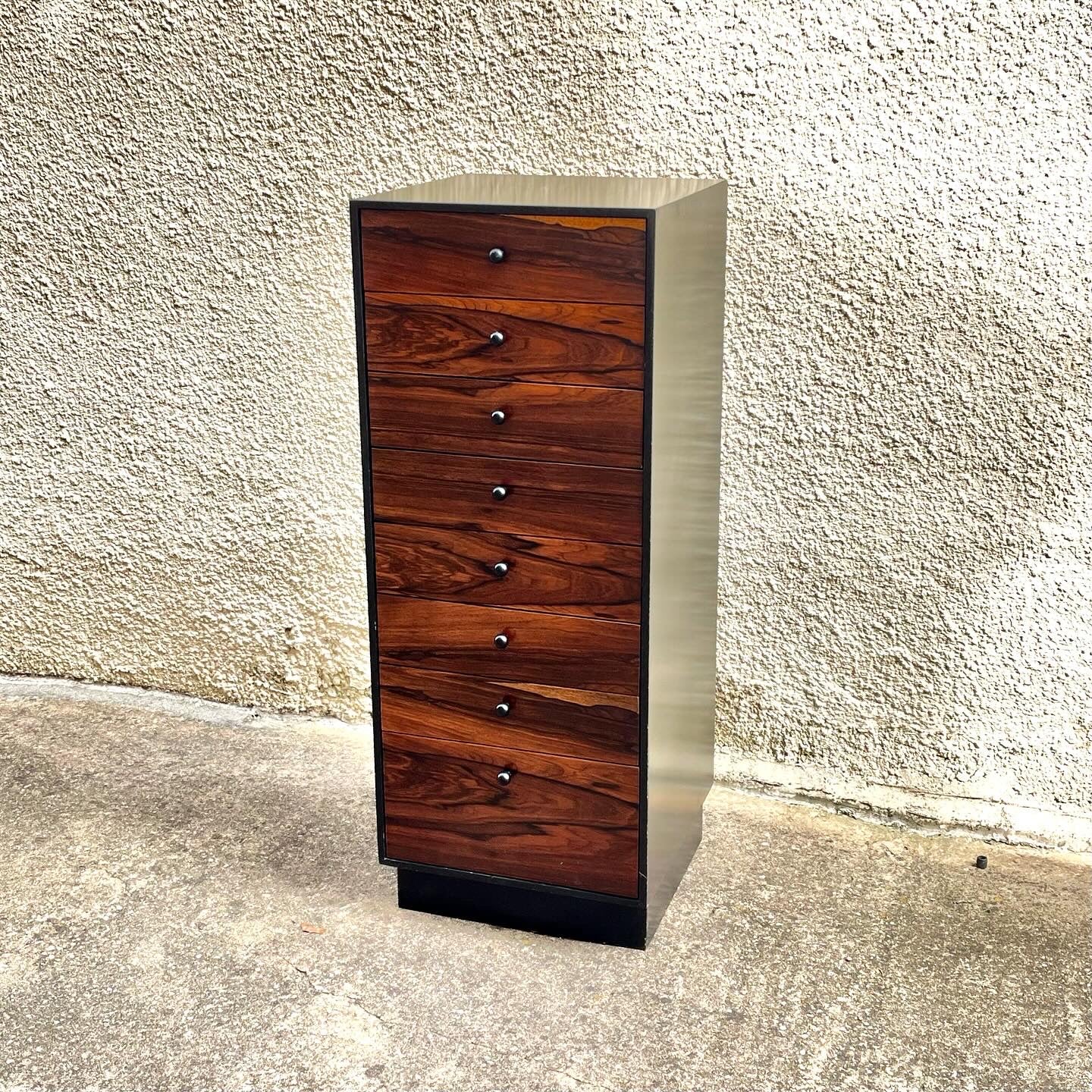 Palisander Rosewood & Black Lacquered Chest