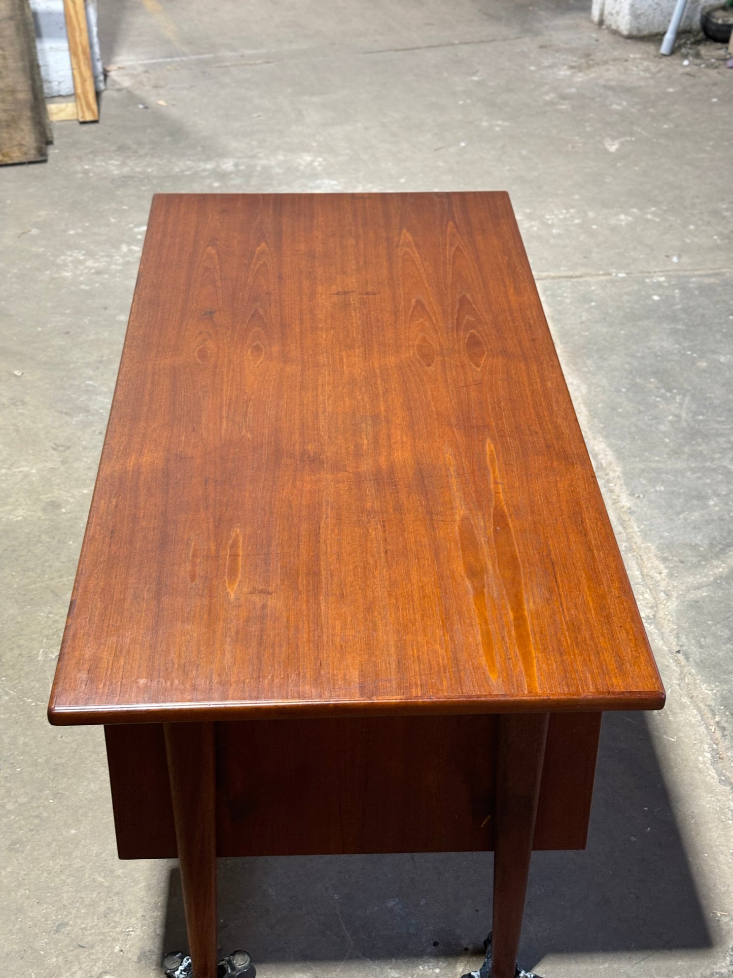 Vintage Danish MCM Teak Executive Desk by Kai Kristiansen for FM Møbler