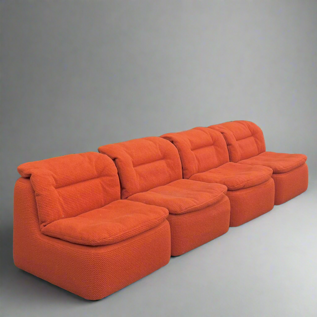 Vintage 4pc Modular Sofa by Friedrich Hill for Walter Knoll