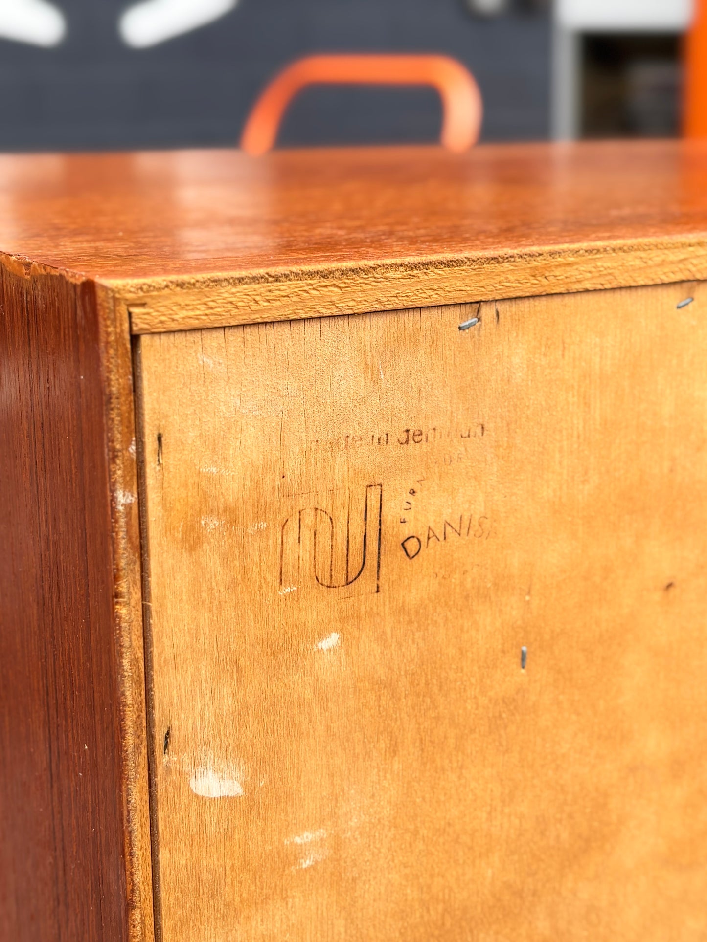 Danish Modern Teak Tambour Cabinet by Carlo Jensen for Hundevad