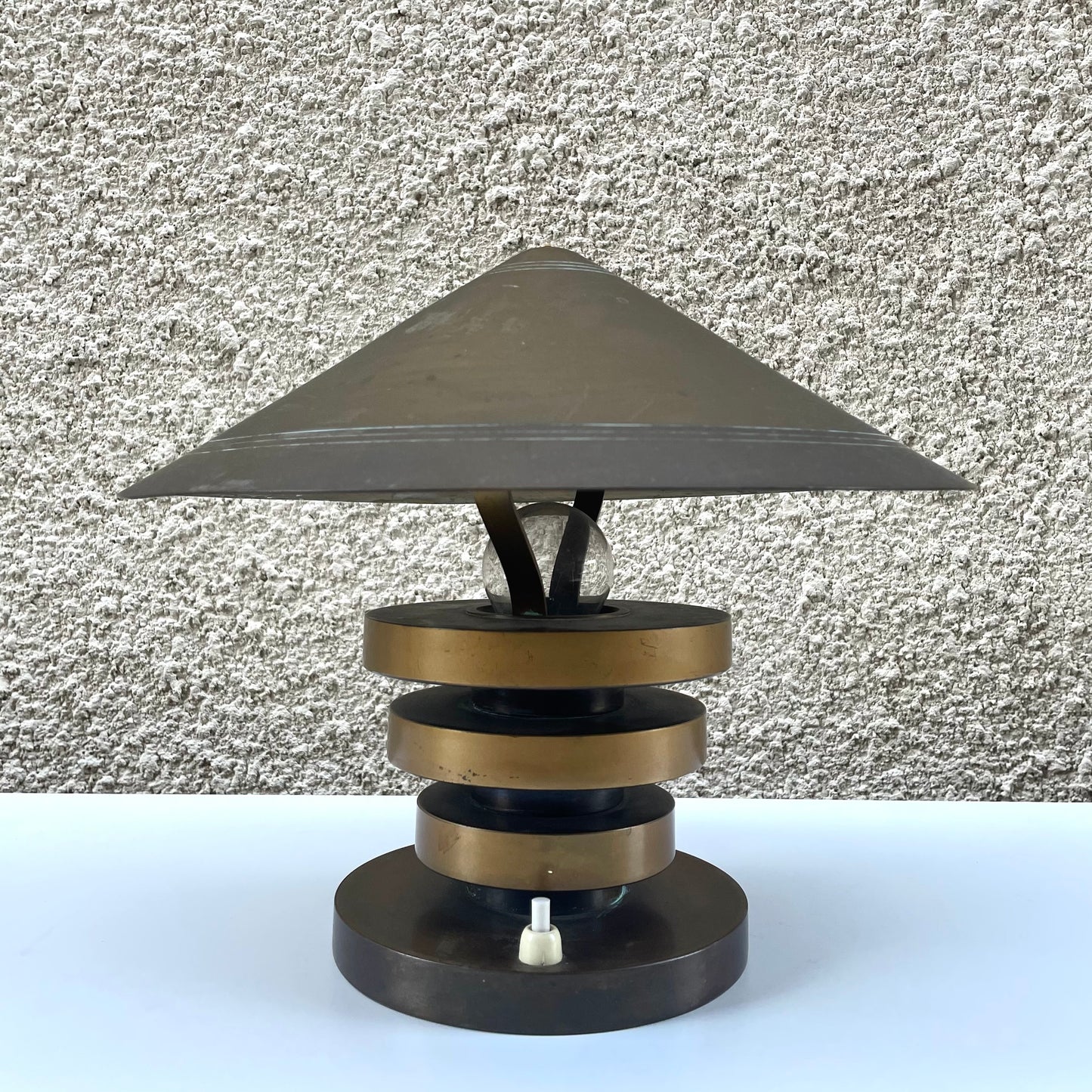 Vintage Art Deco / MCM Brass Accent Lamp