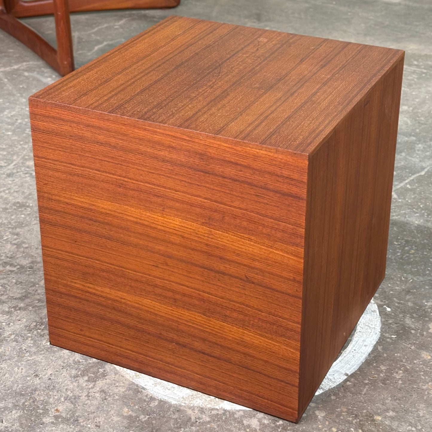 Mid-Century/Danish Modern Style Teak Cube Table