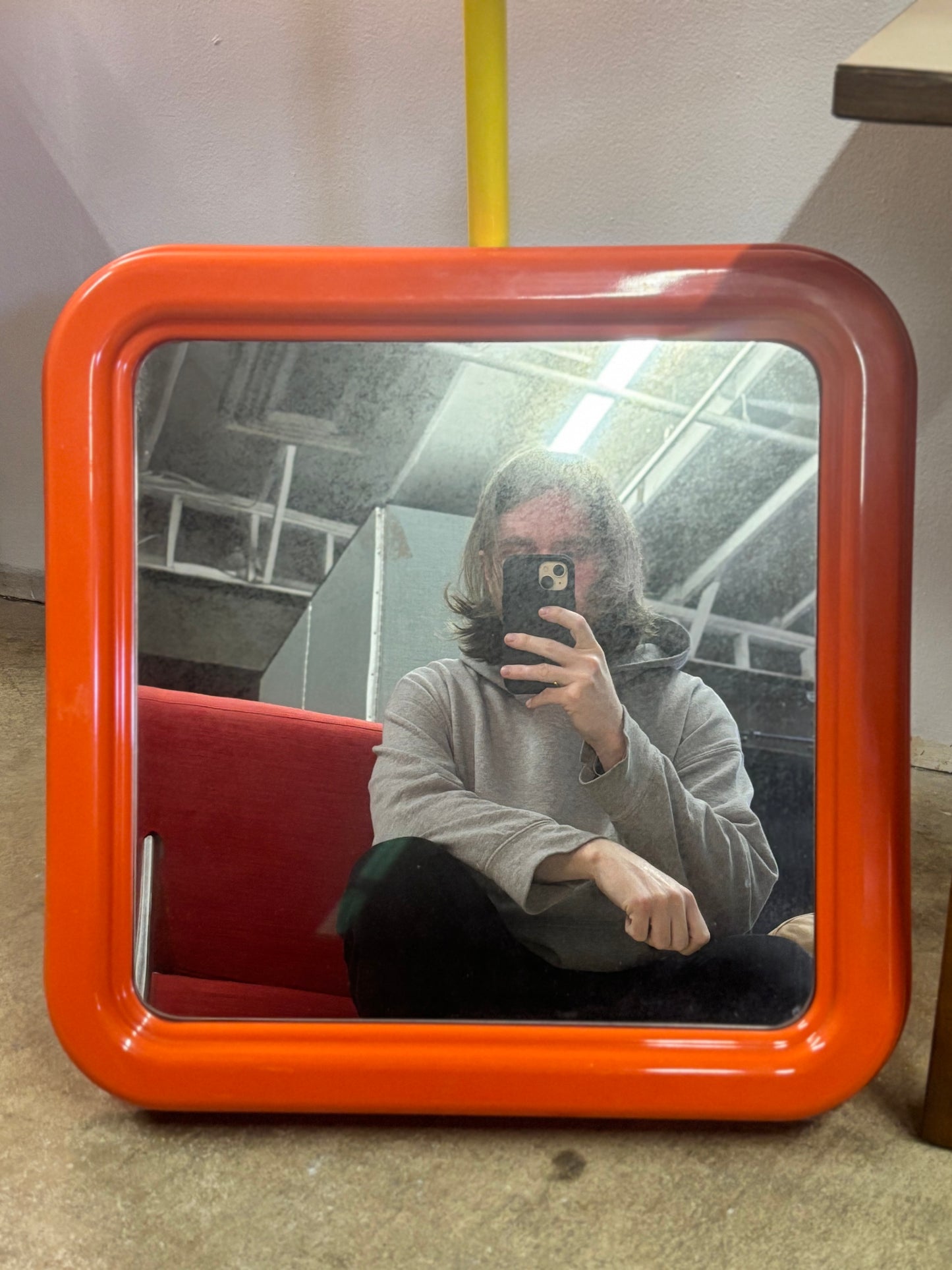 Italian Molded Plastic Mirror by Cattaneo