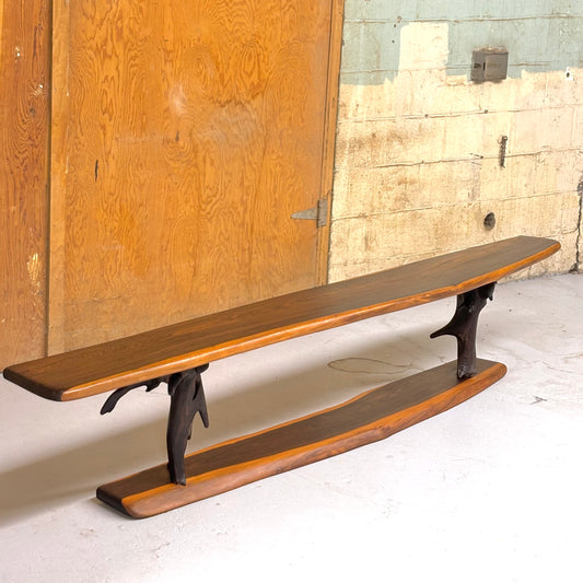 Vintage Studio Craft Ironwood Live Edge Bench