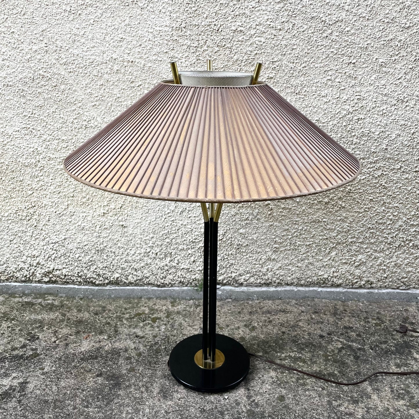 Vintage Enameled Brass Tripod Lamp by Gerald Thurston for Lightolier