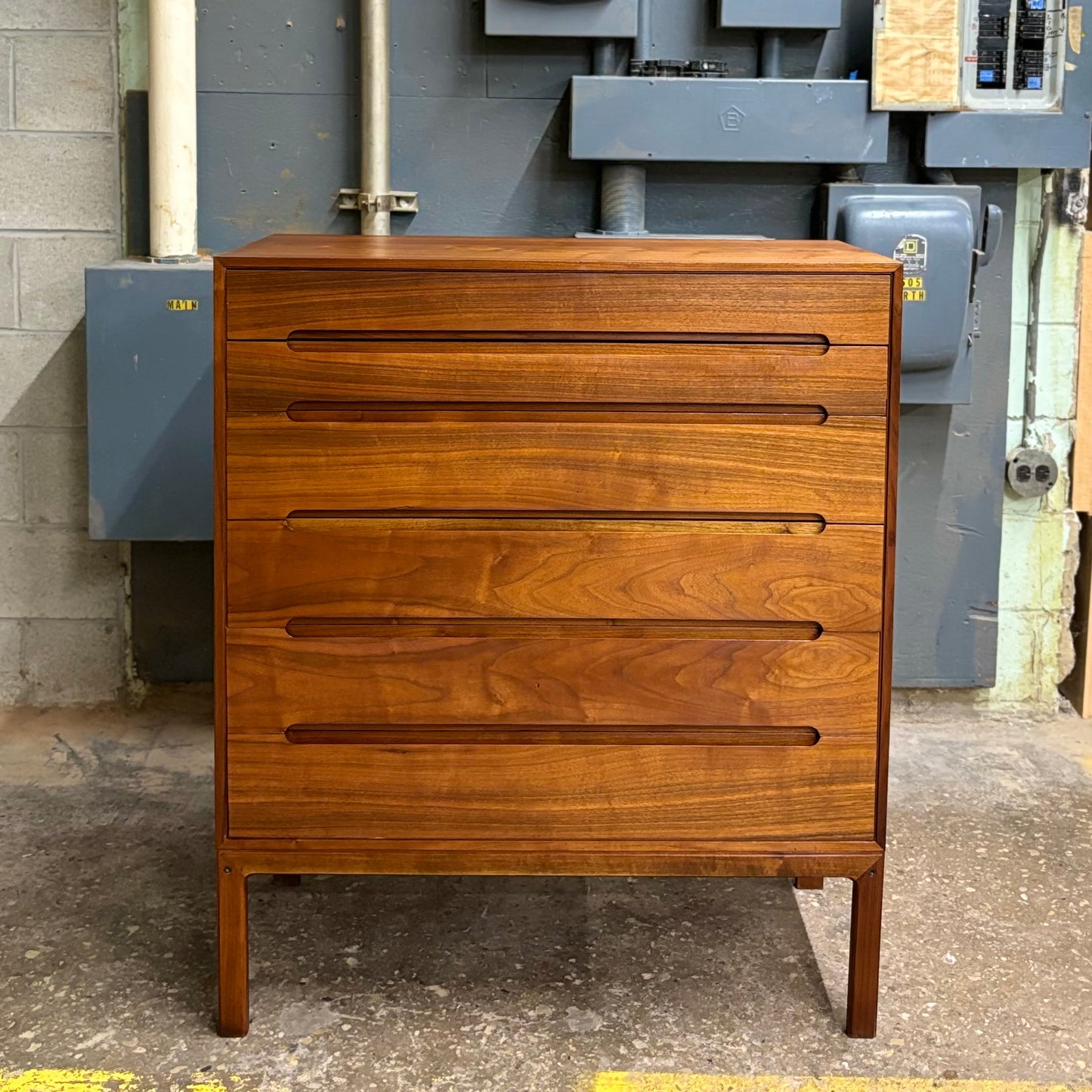 Vintage Danish MCM Walnut Highboy Dresser by Arne Wahl Iversen for Vinde Mobelfabrik