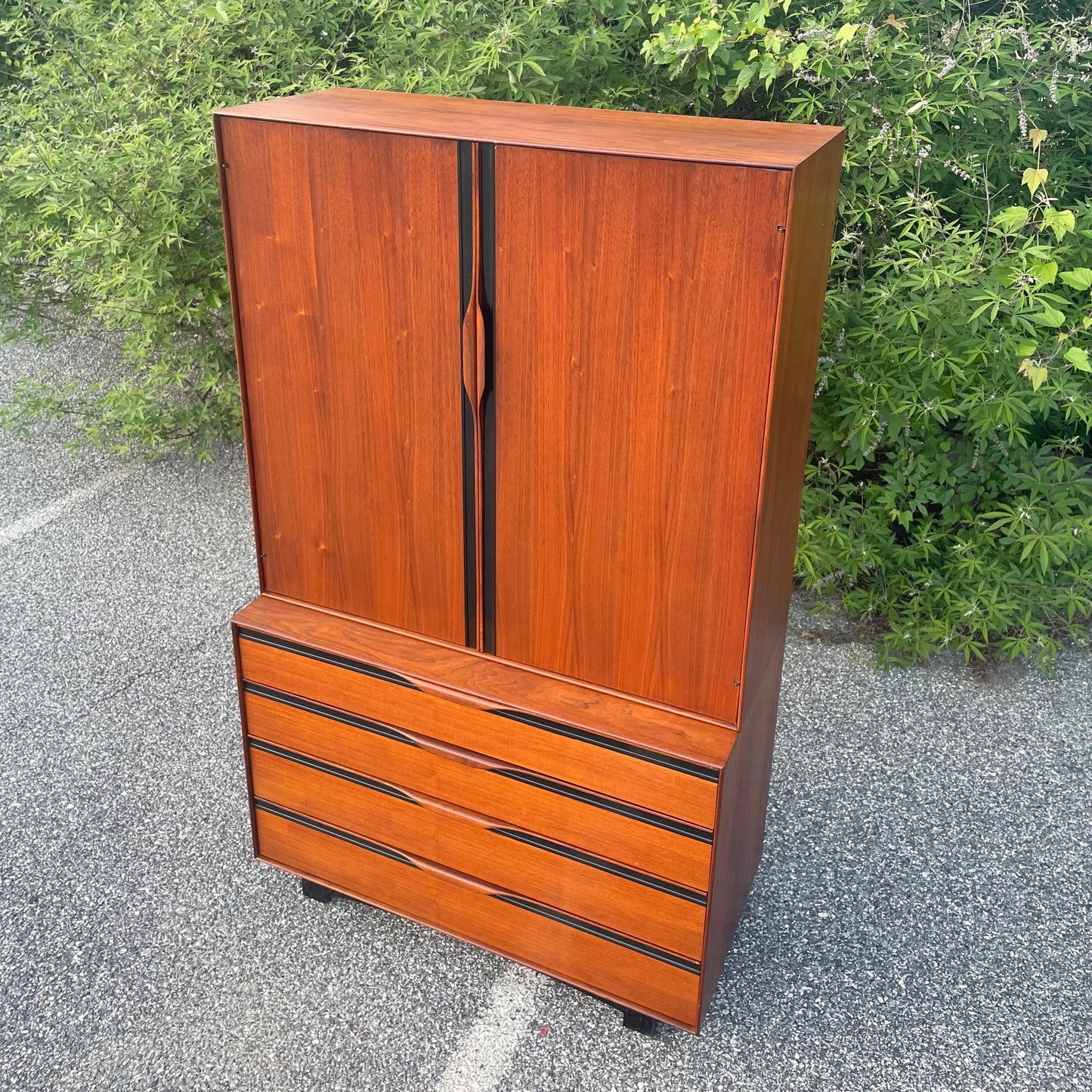 Vintage Mid-Century Modern Walnut Armoire by John Kapel for Glenn of California