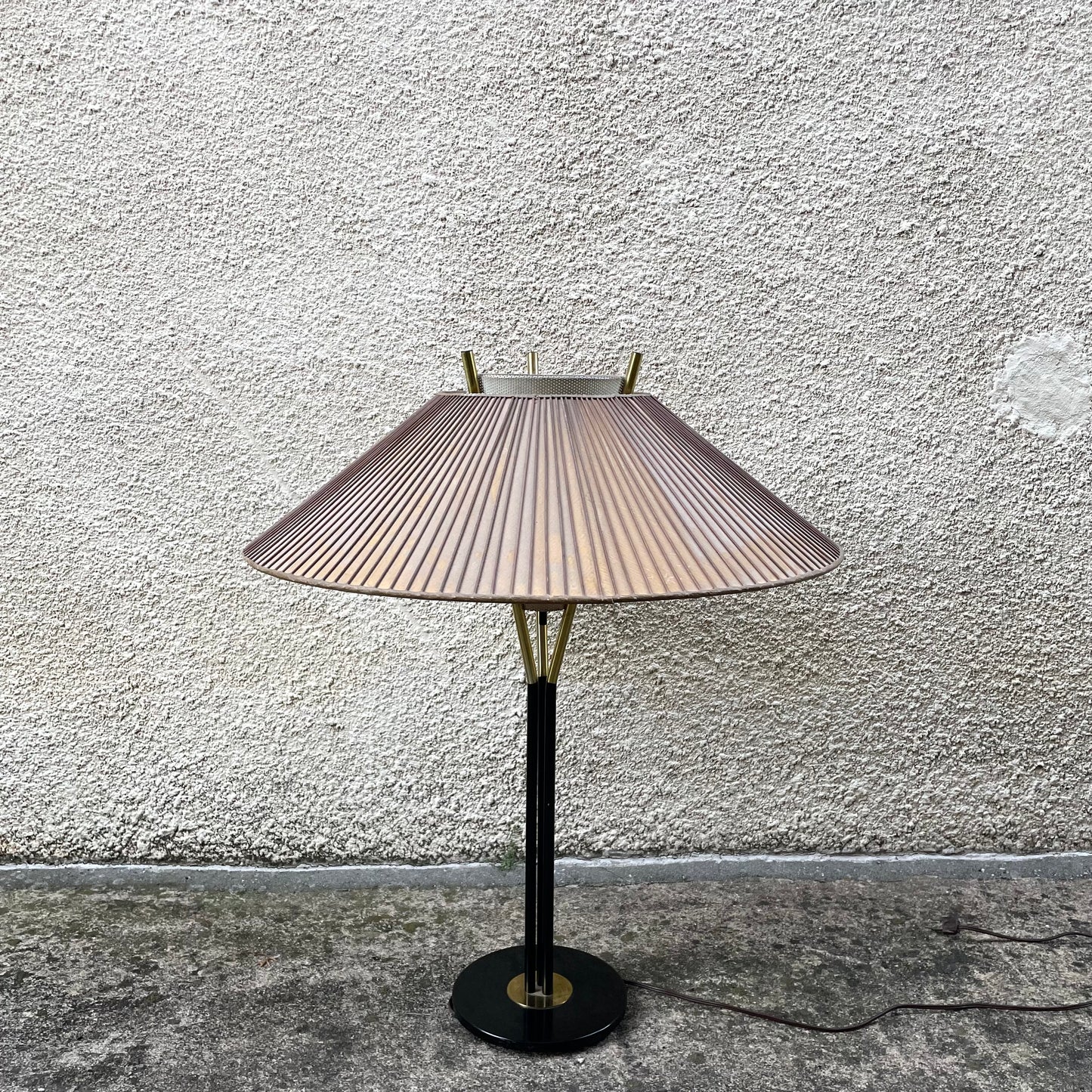 Vintage Enameled Brass Tripod Lamp by Gerald Thurston for Lightolier